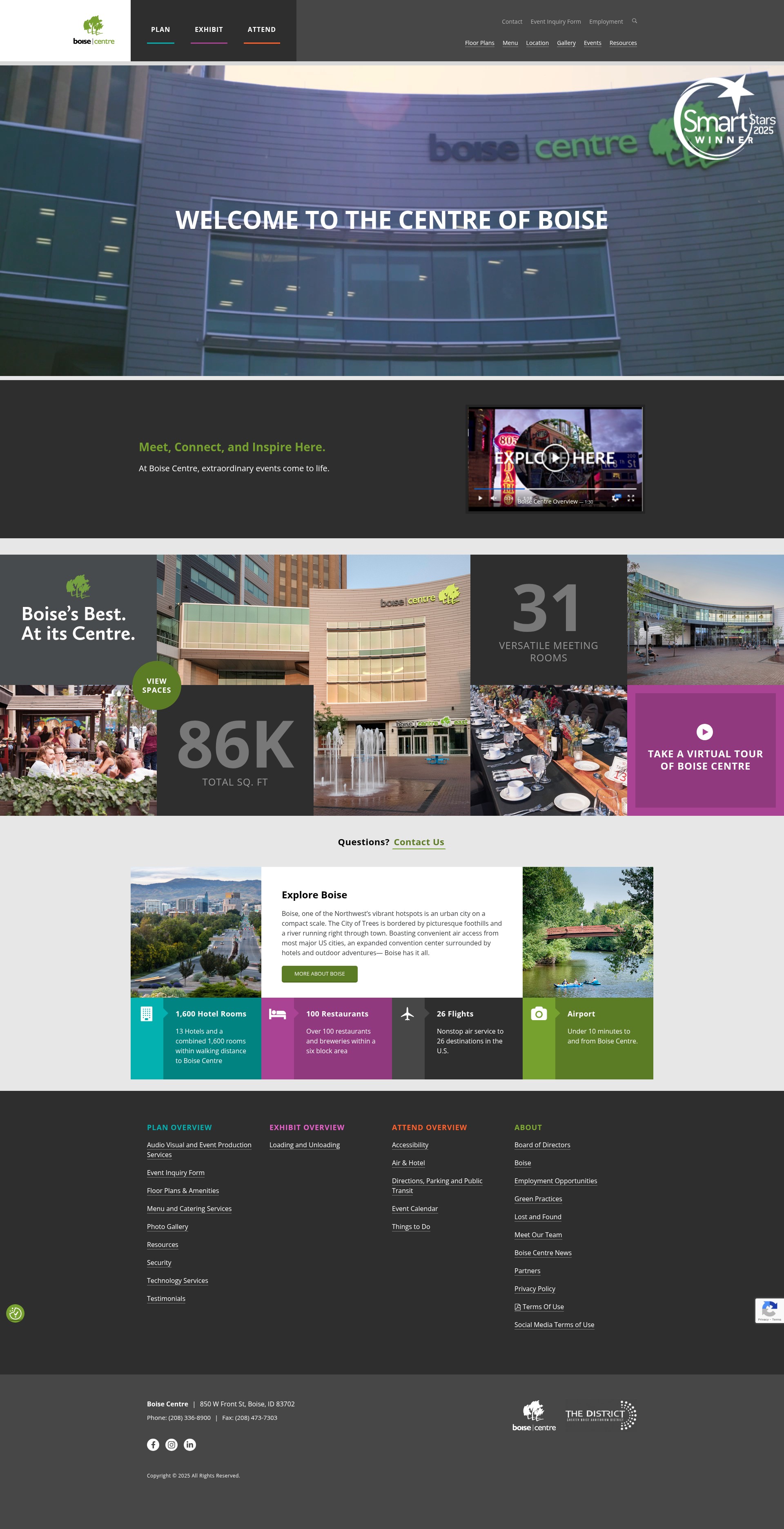 Screenshot of boisecentre.com