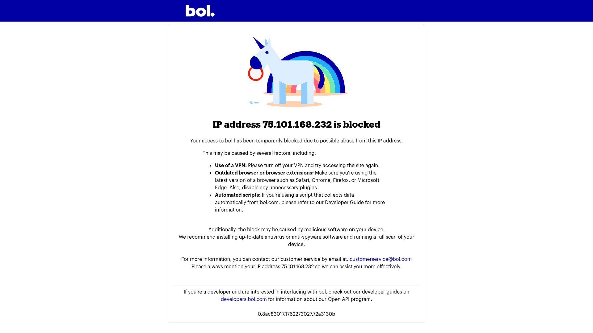 Screenshot of bol.com