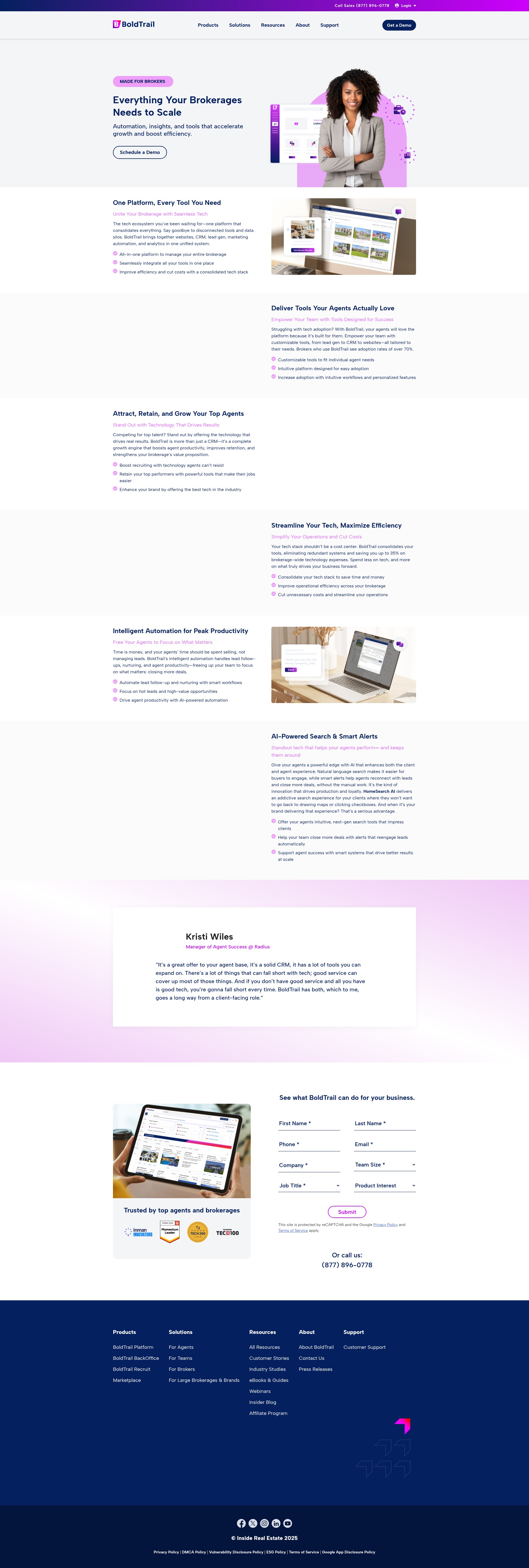 Screenshot of boldtrail.com