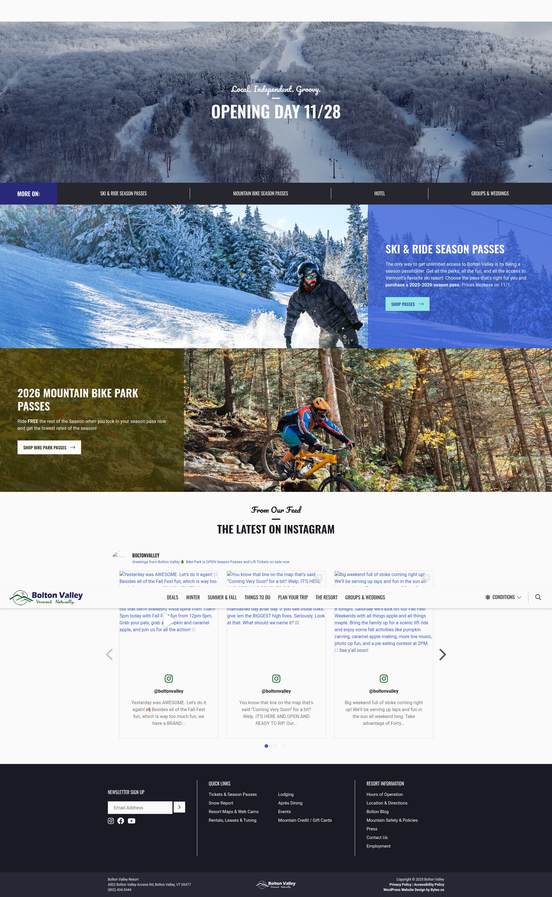 Screenshot of boltonvalley.com