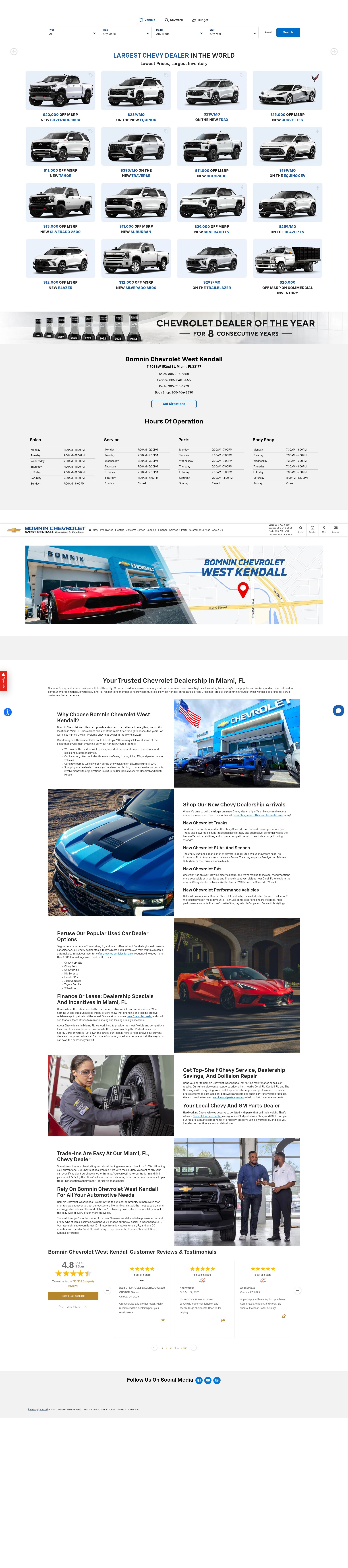 Screenshot of bomninchevroletwestkendall.com