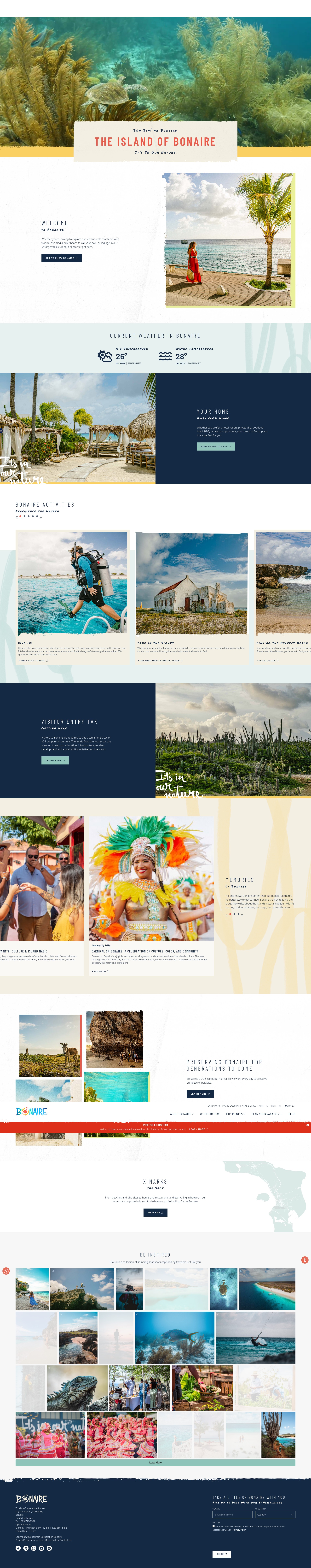 Screenshot of bonaireisland.com