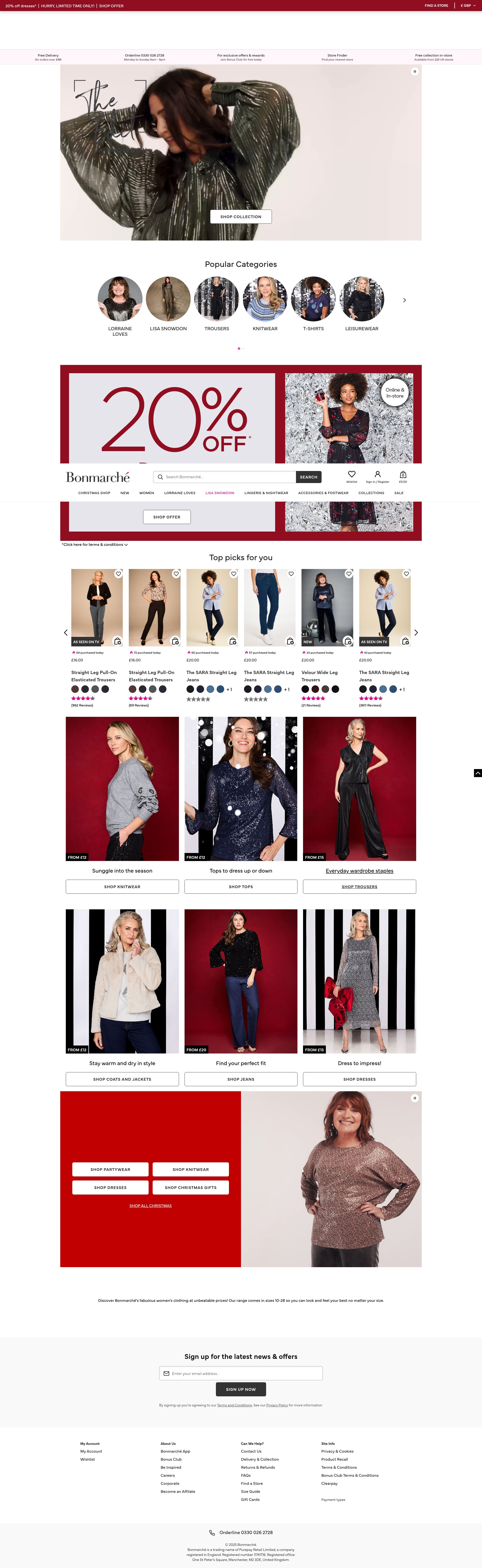 Screenshot of bonmarche.co.uk