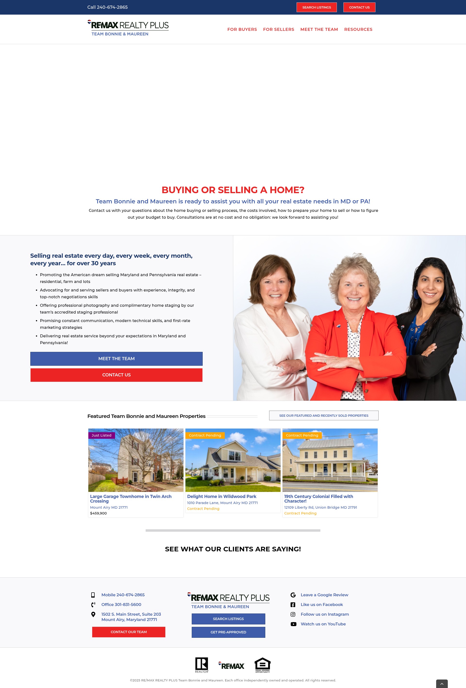 Screenshot of bonnieandmaureen.com