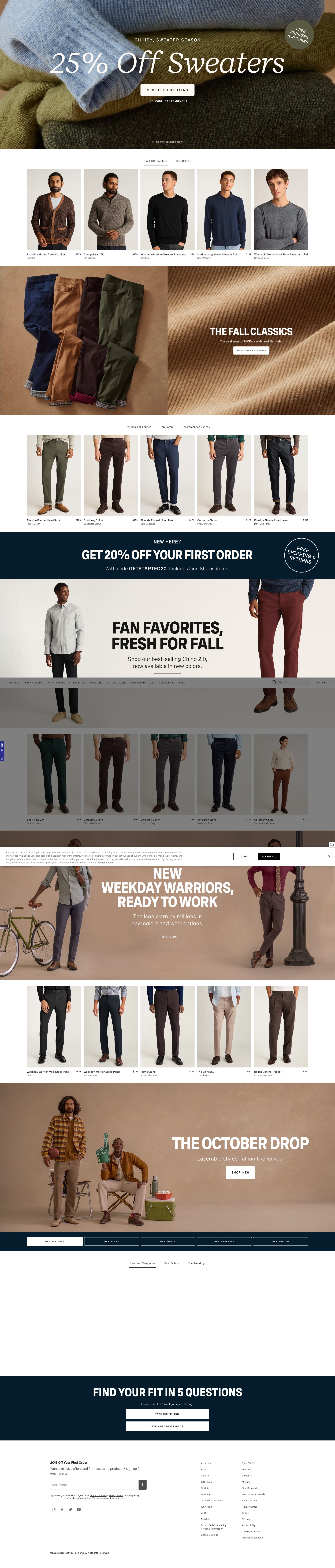 Screenshot of bonobos.com