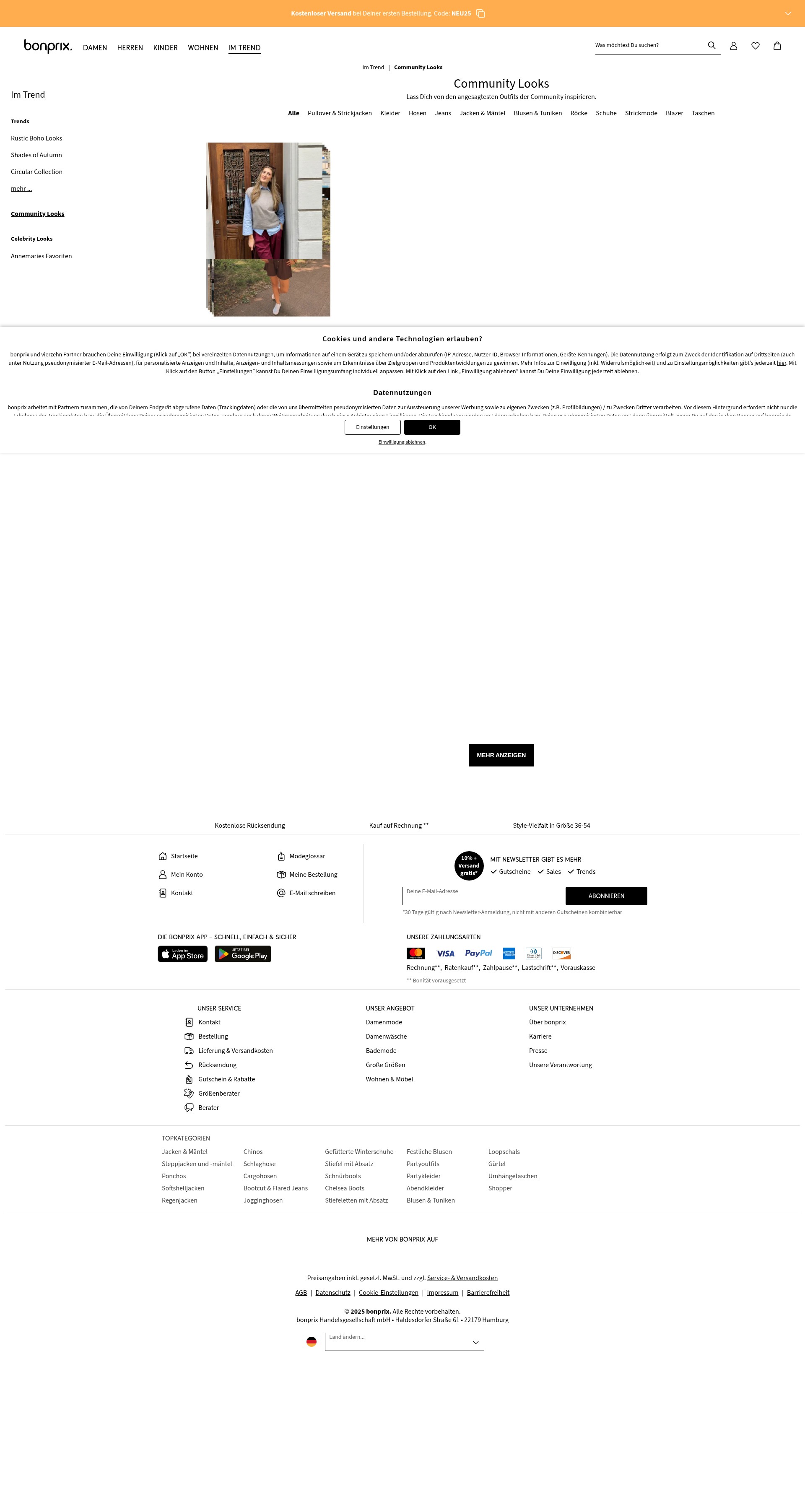 Screenshot of bonprix.de