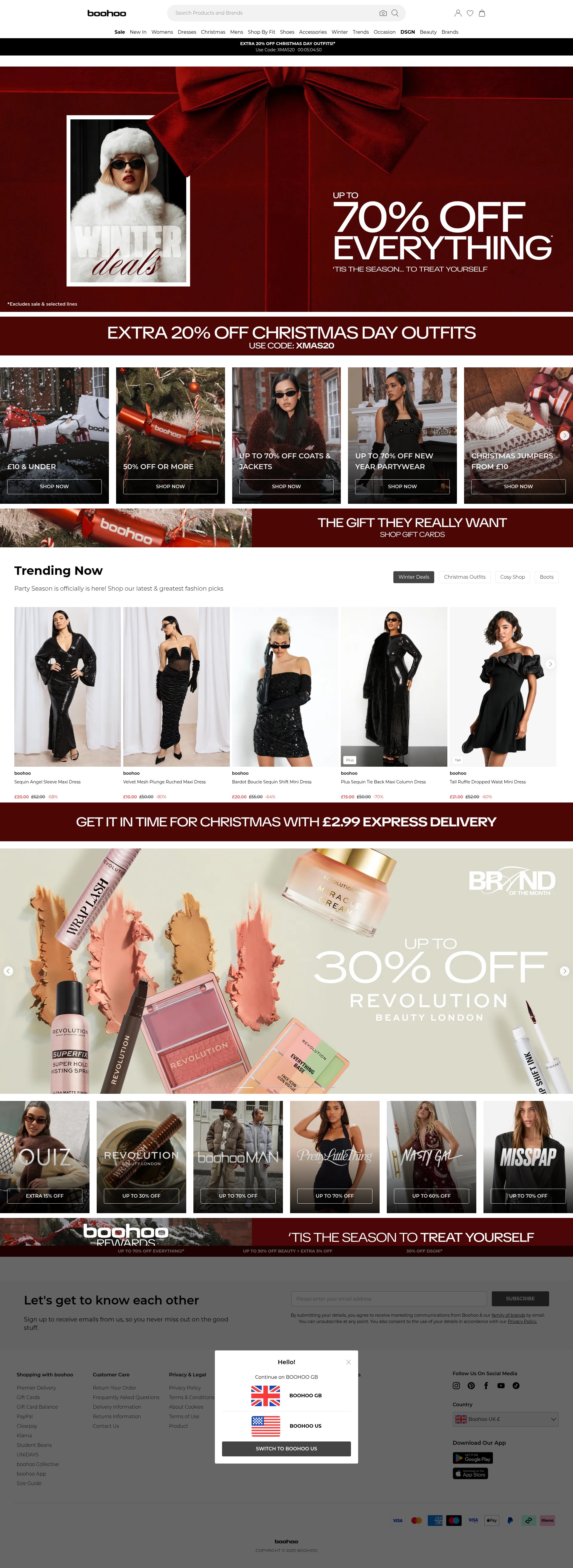 Screenshot of boohoo.com