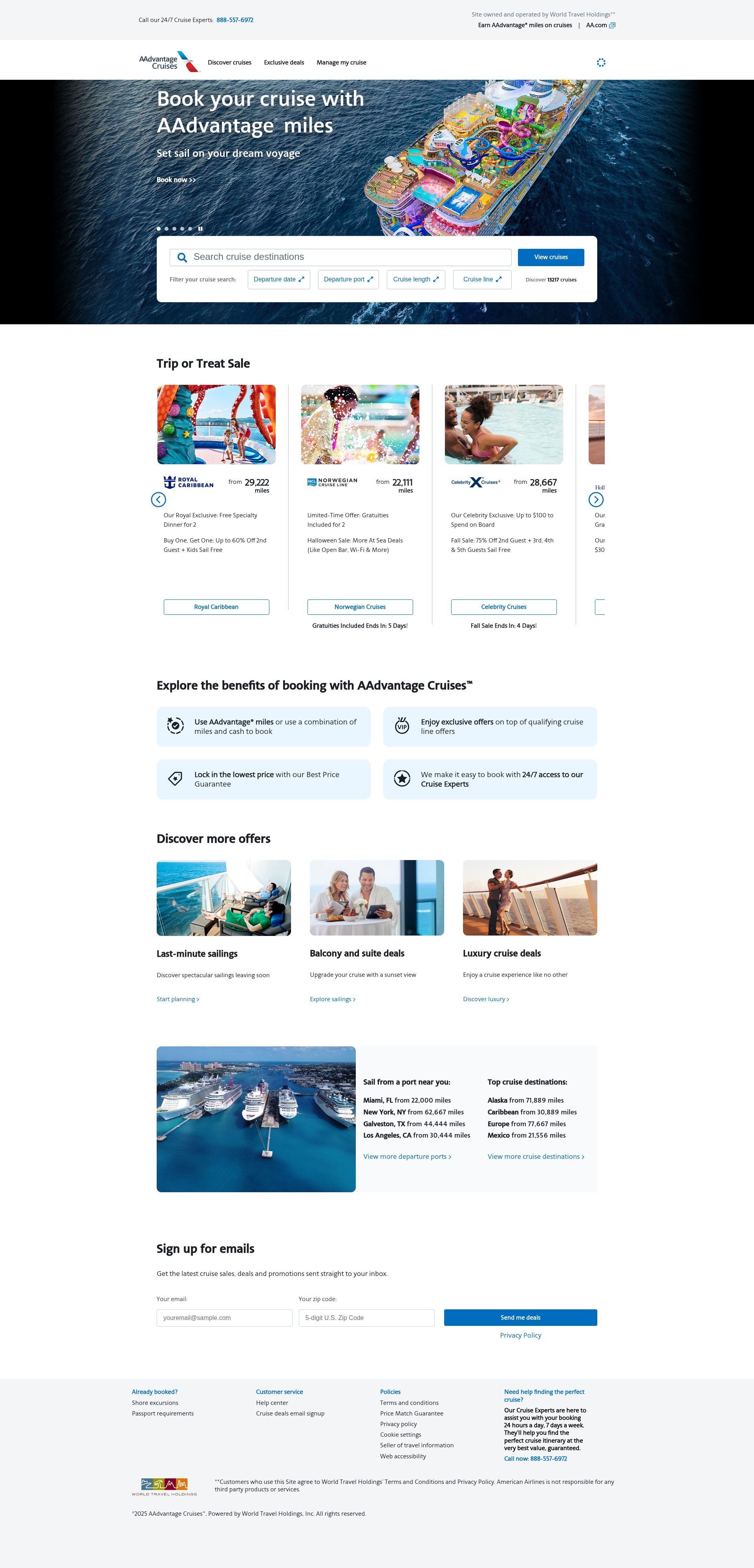 Screenshot of bookaacruises.com