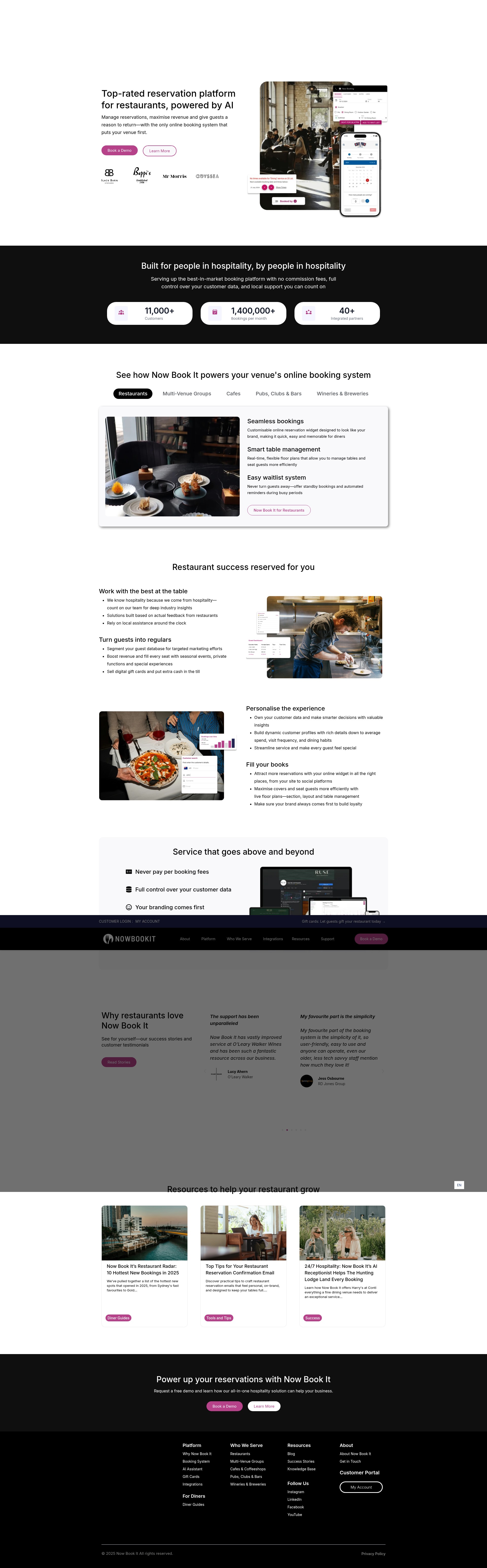 Screenshot of bookings.nowbookit.com