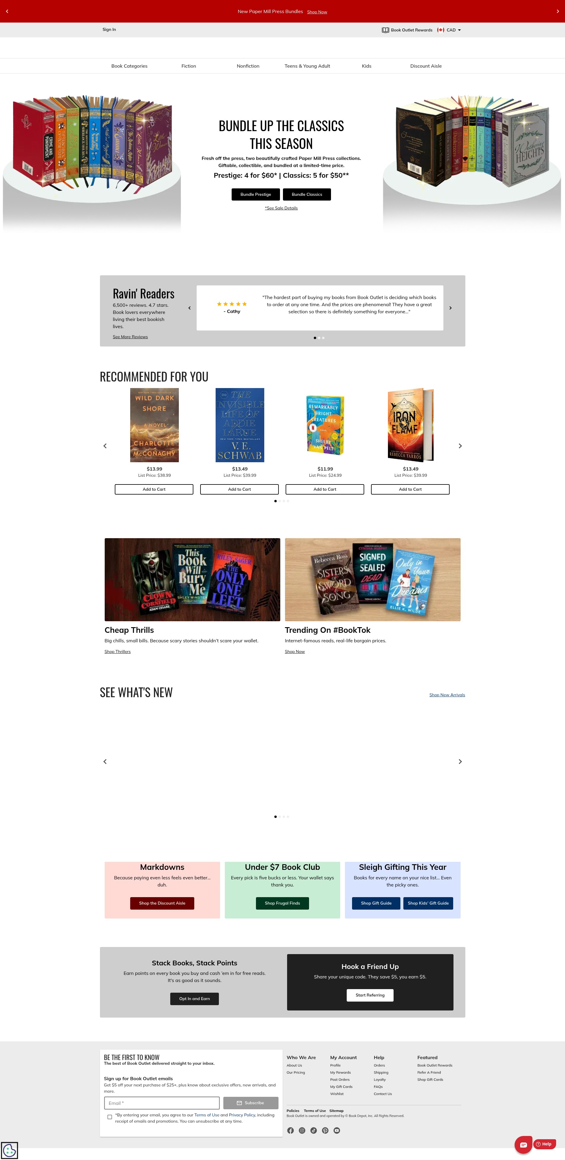 Screenshot of bookoutlet.ca