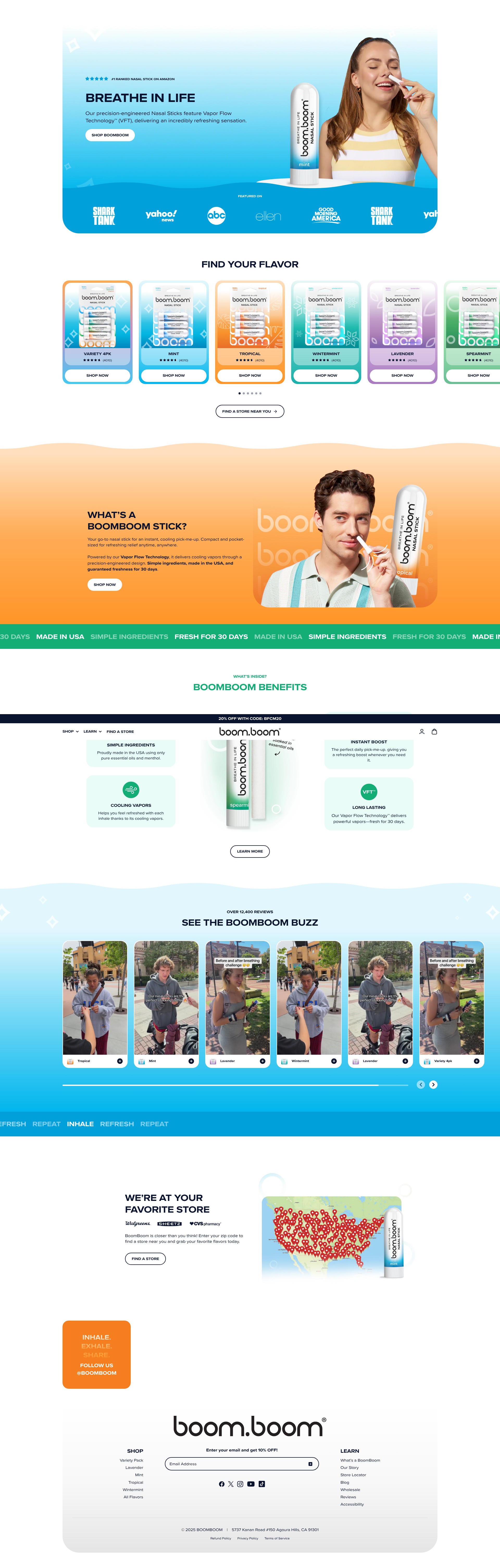 Screenshot of boomboomnaturals.com