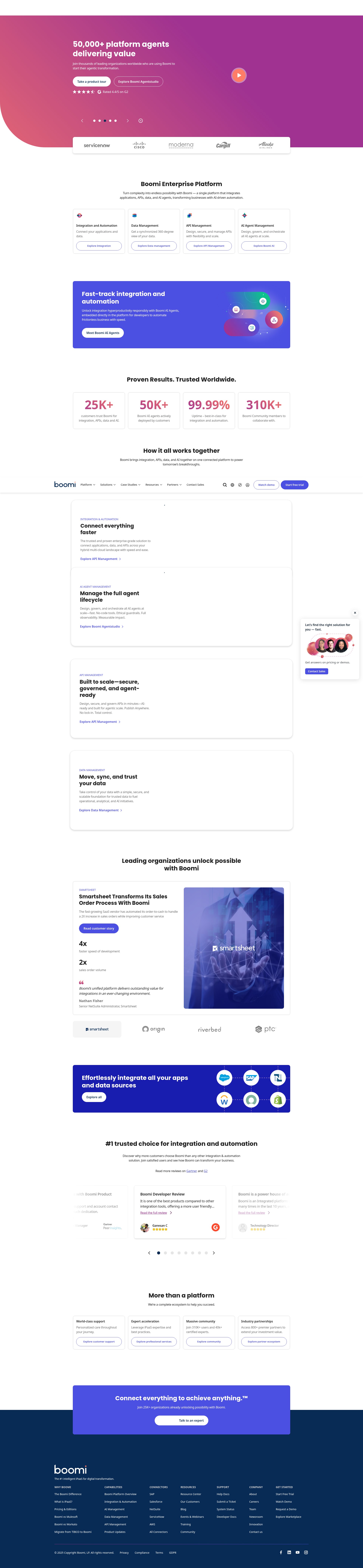 Screenshot of boomi.com