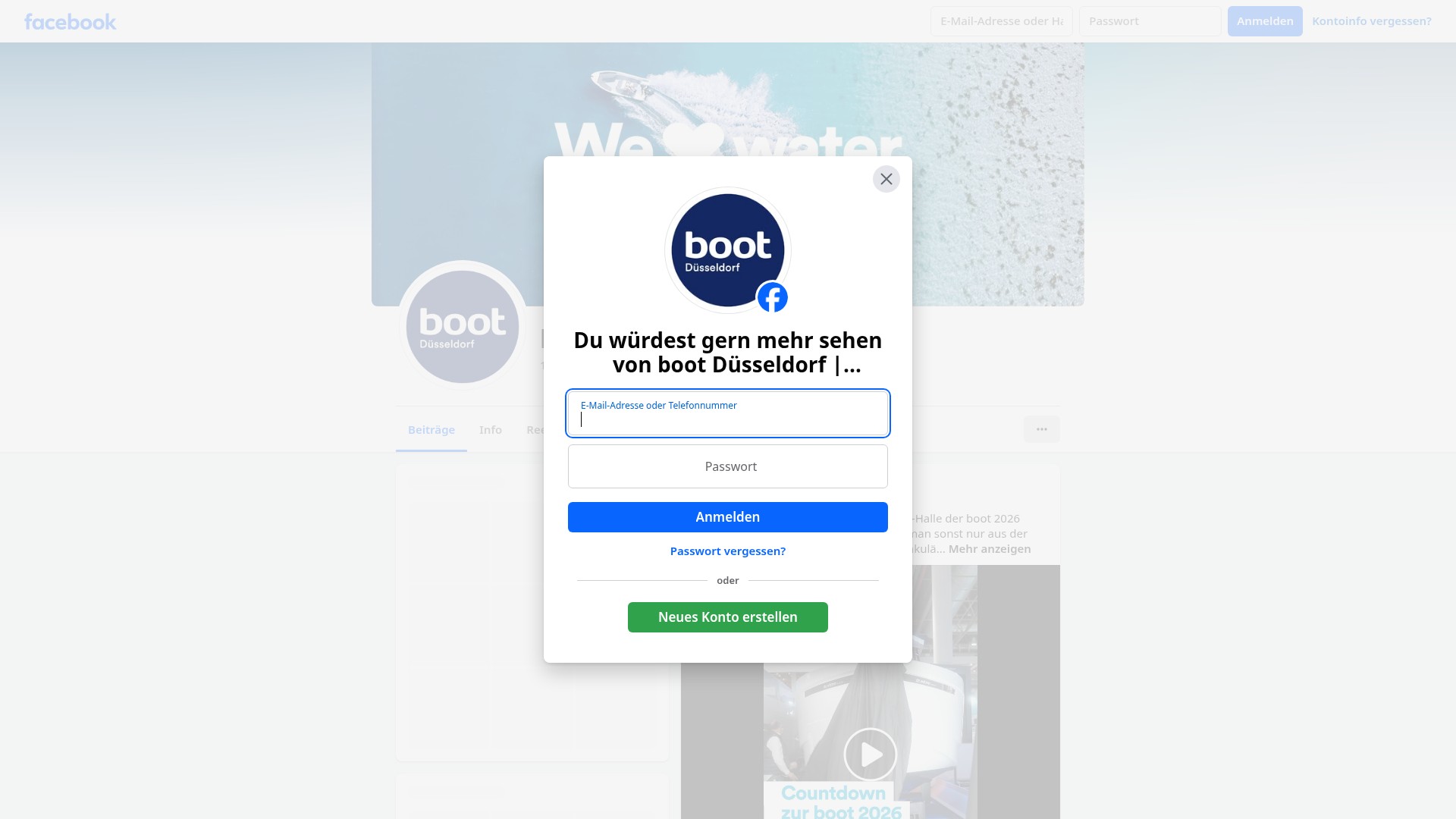 Screenshot of boot.de