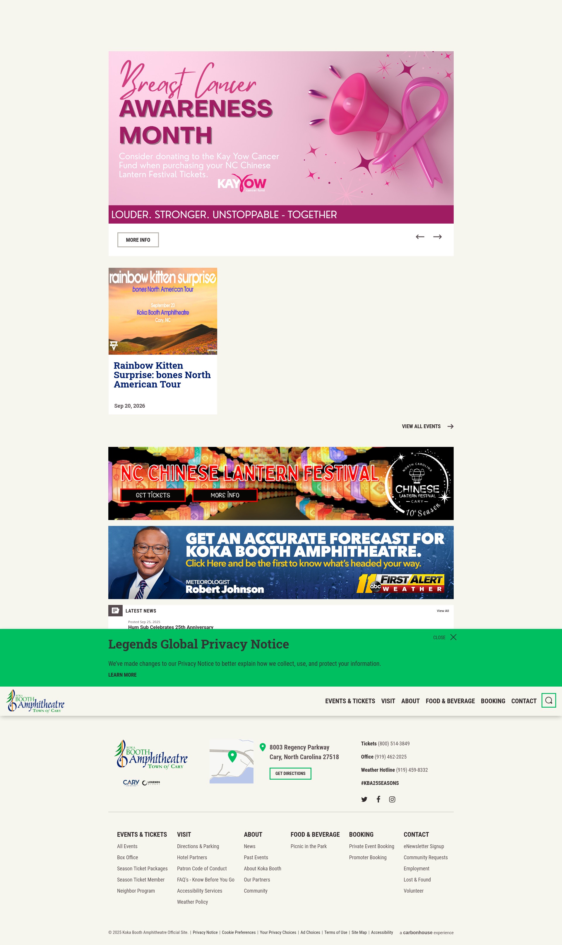 Screenshot of boothamphitheatre.com