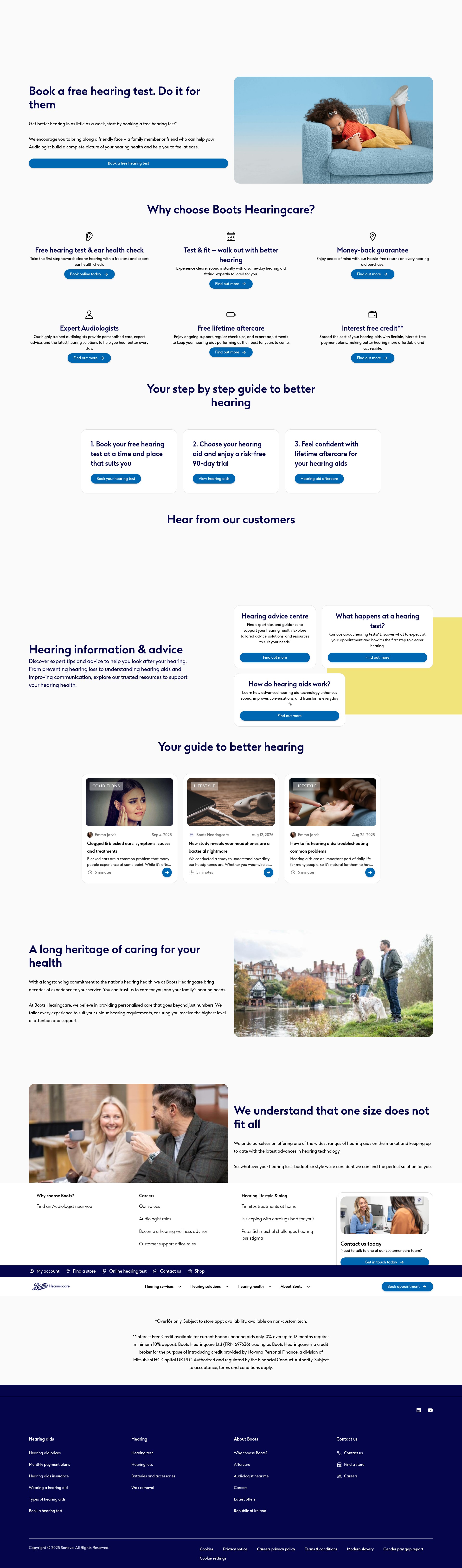 Screenshot of bootshearingcare.com