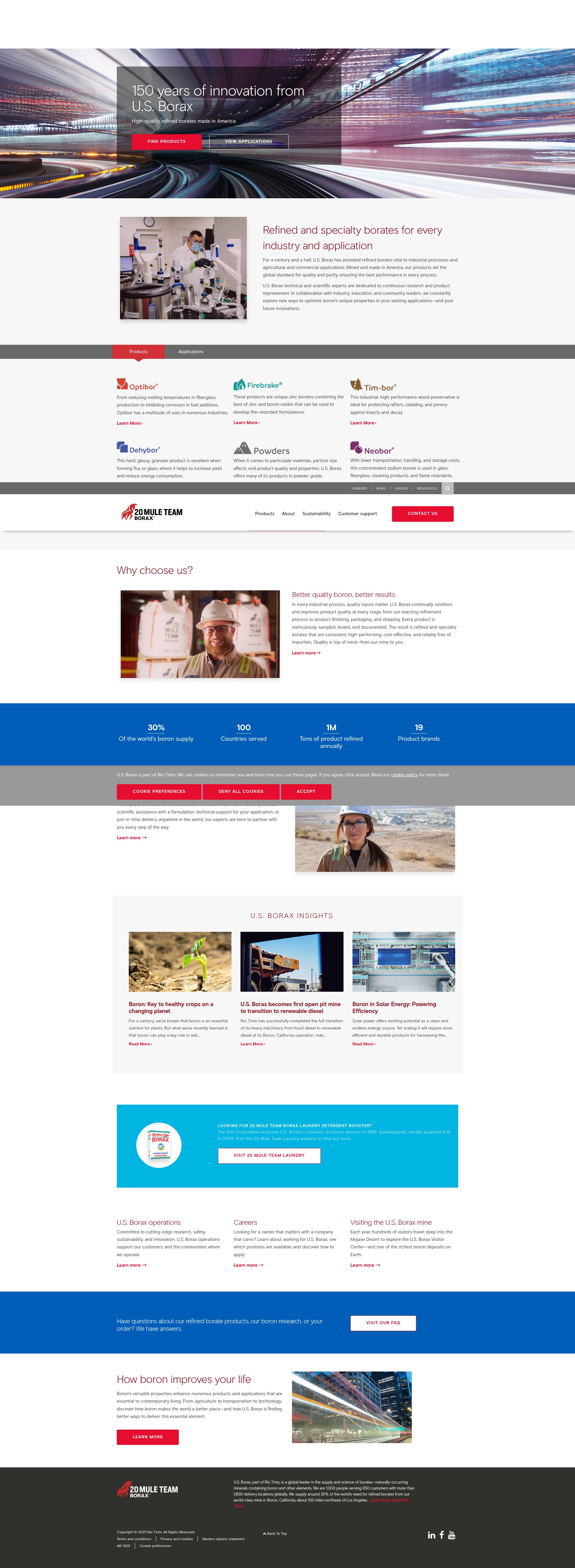 Screenshot of borax.com