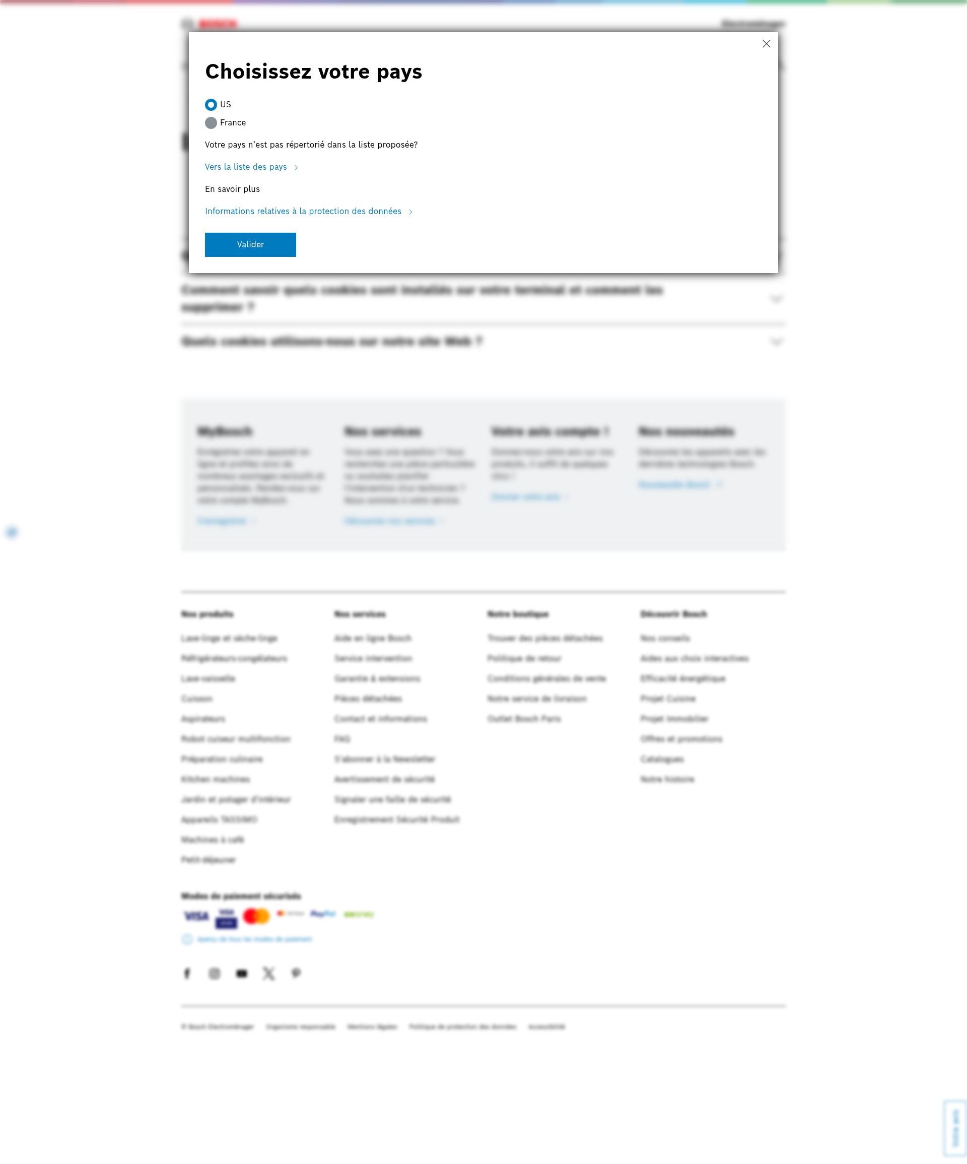 Screenshot of bosch-home.fr