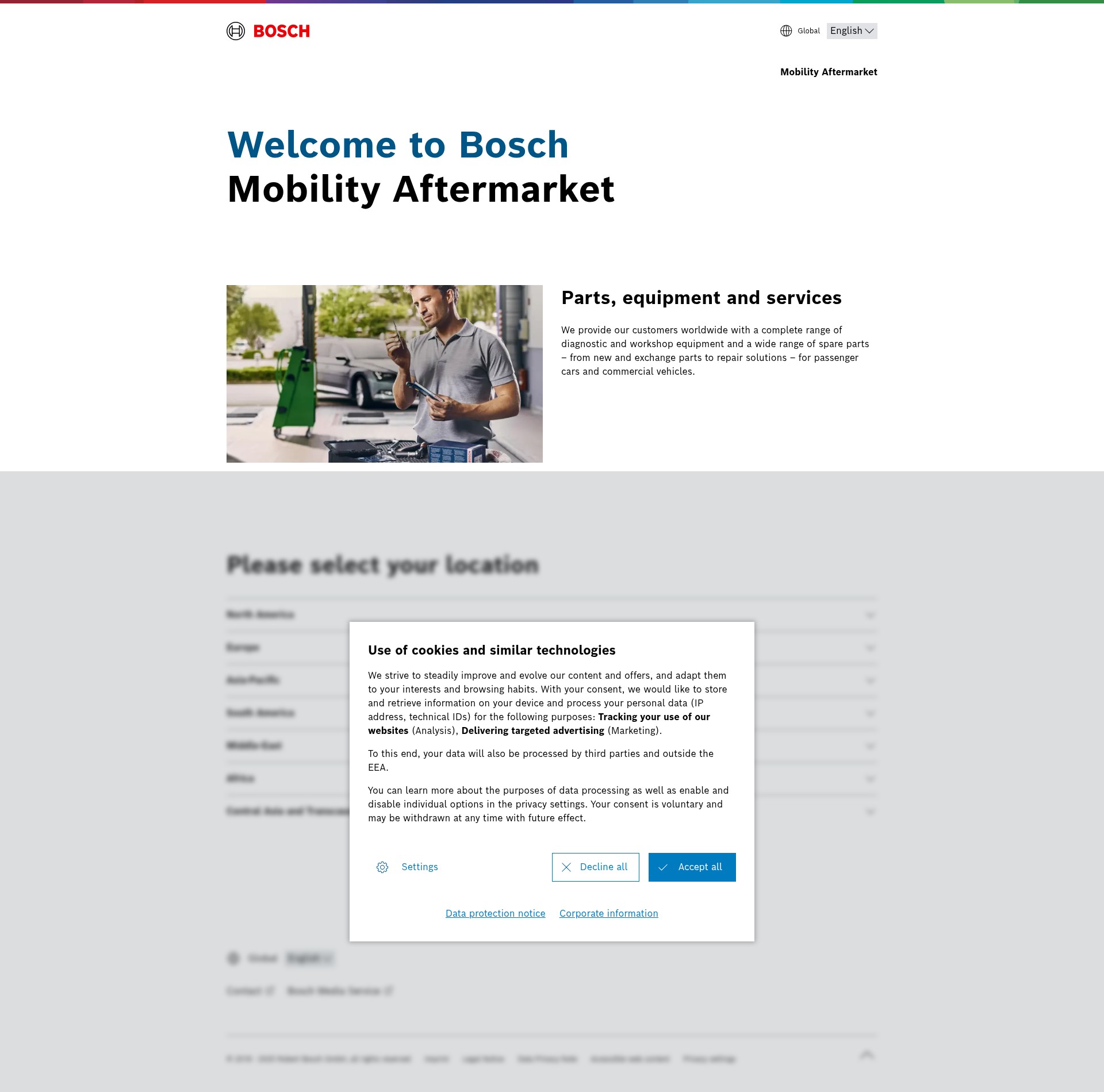 Screenshot of boschaftermarket.com