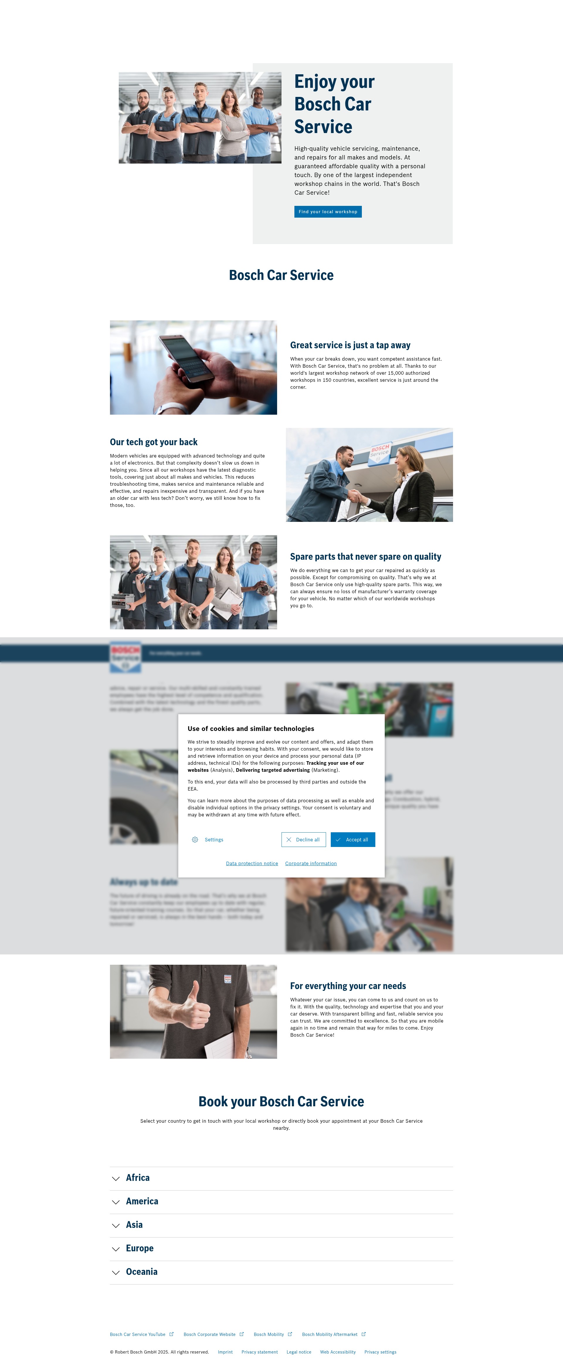 Screenshot of boschcarservice.com