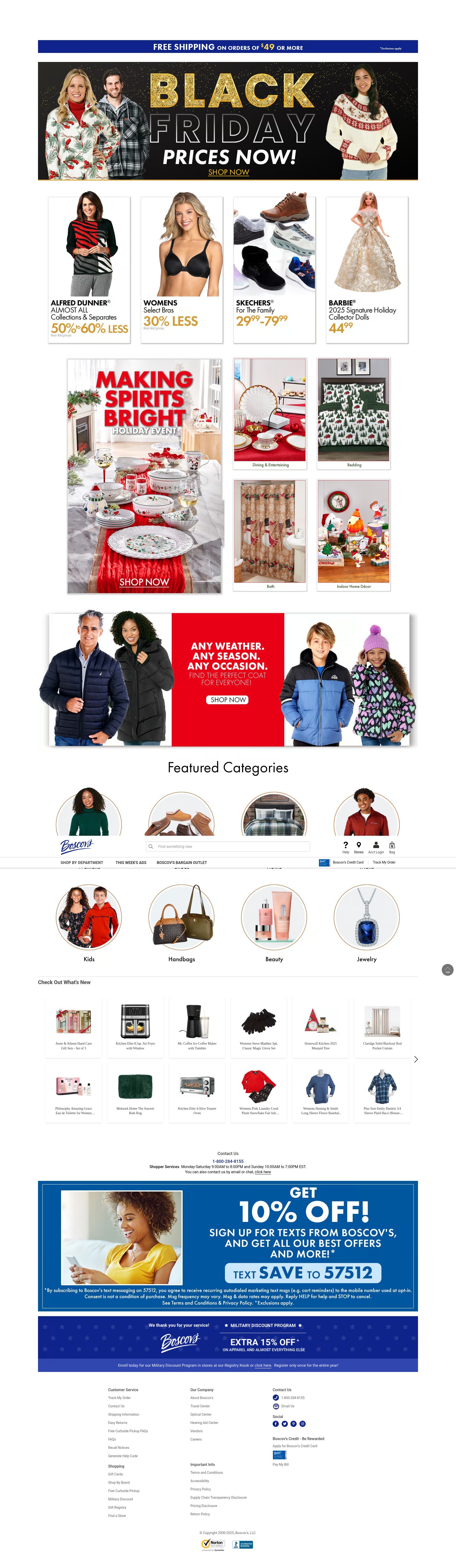 Screenshot of boscovs.com