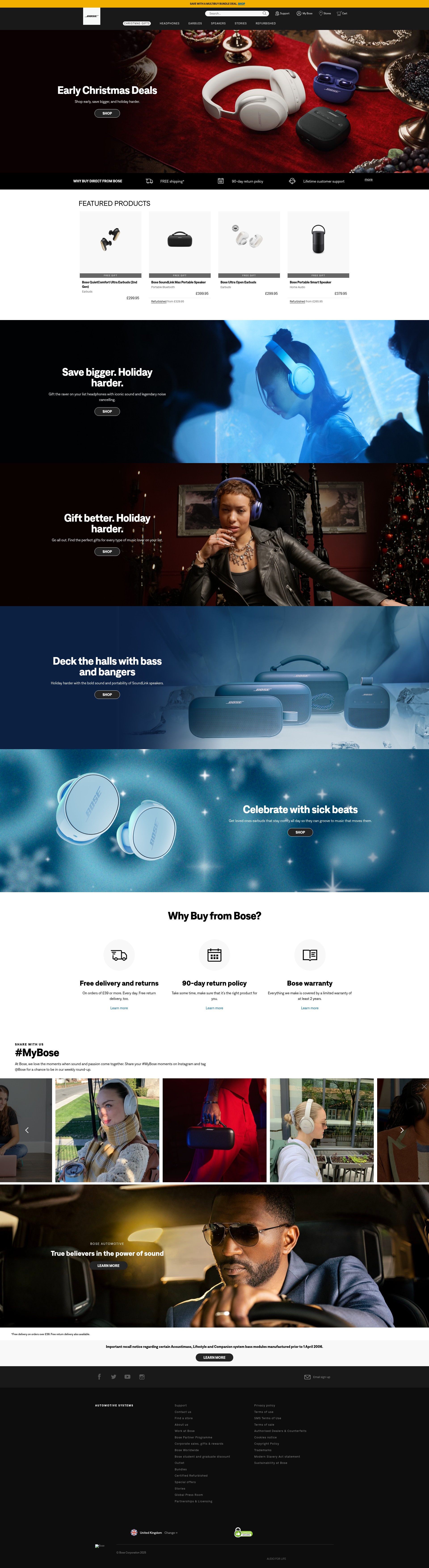 Screenshot of bose.co.uk