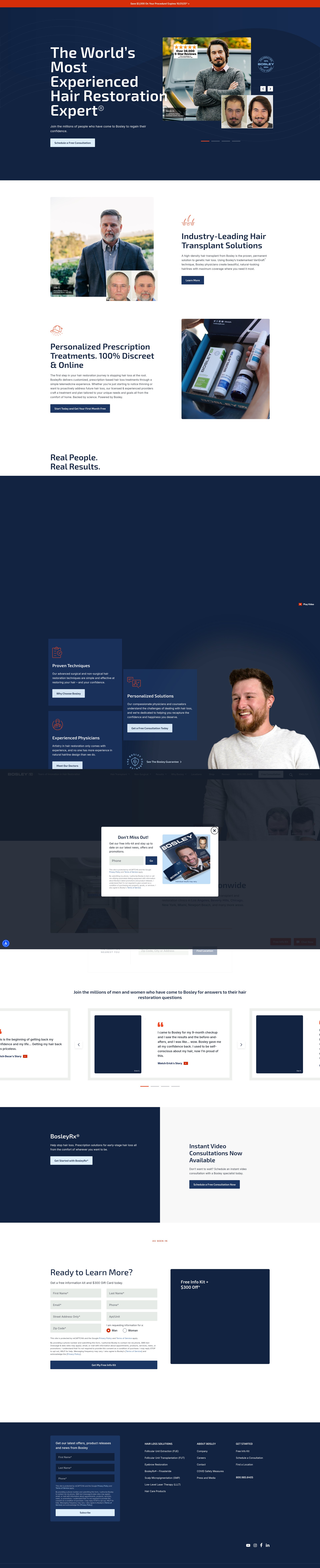 Screenshot of bosley.com