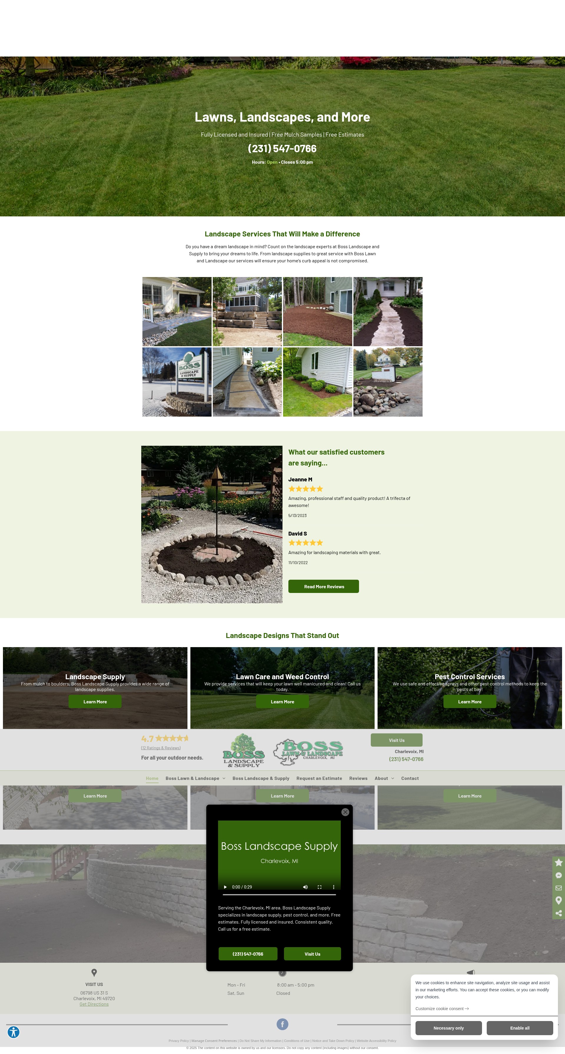 Screenshot of bosslandscapemi.com
