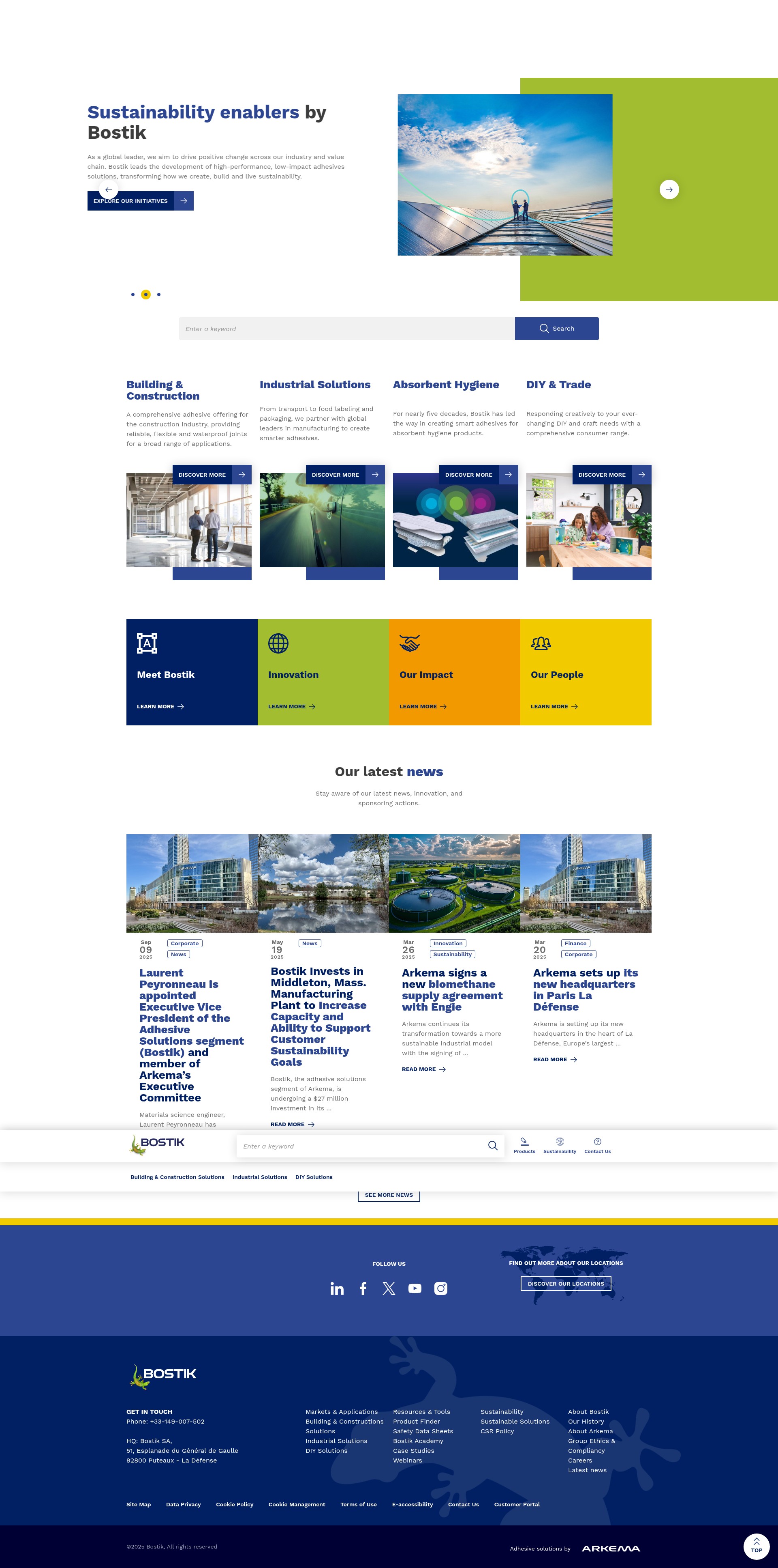 Screenshot of bostik.com