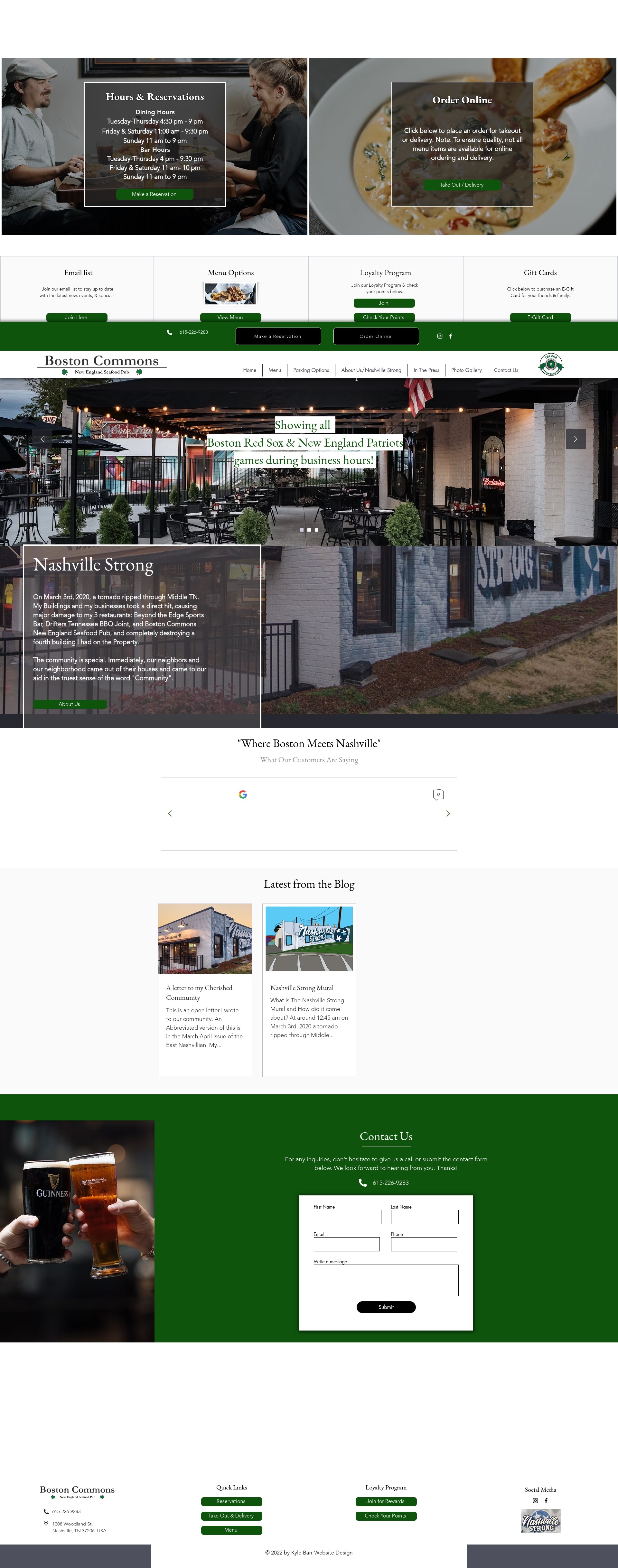 Screenshot of bostoncommonsnashville.com