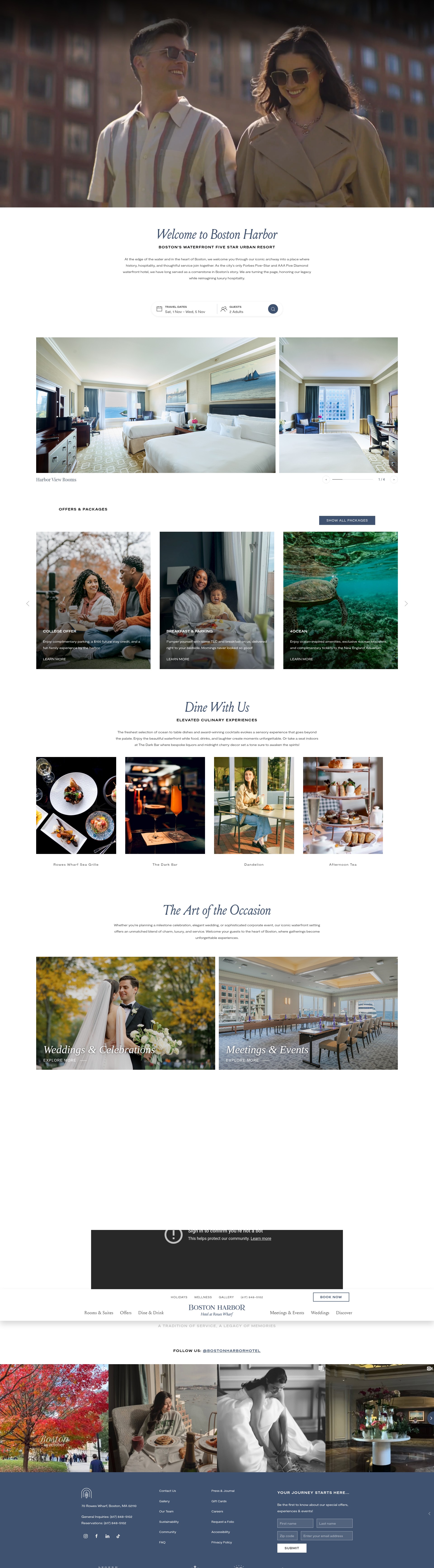 Screenshot of bostonharborhotel.com