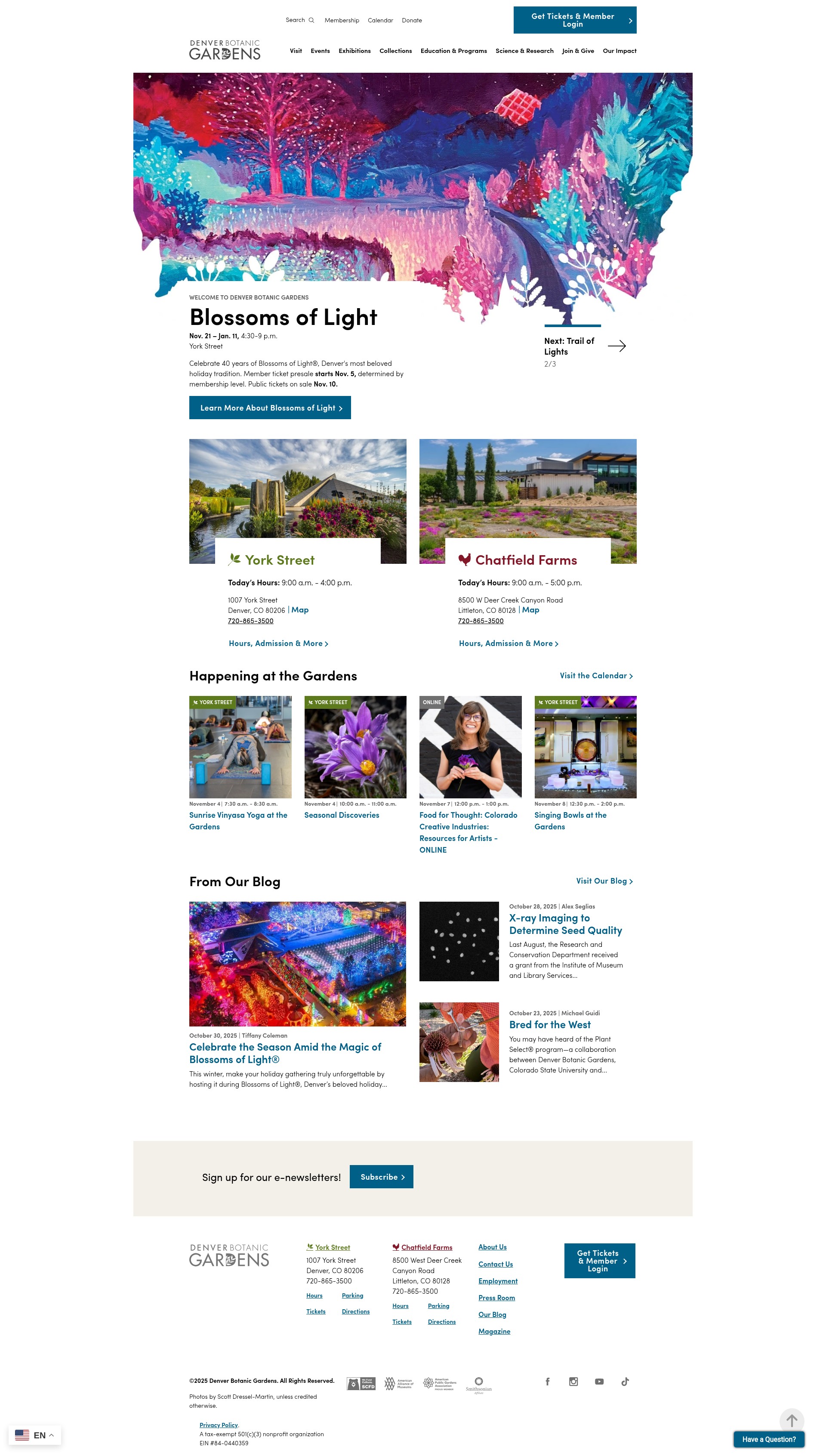 Screenshot of botanicgardens.org