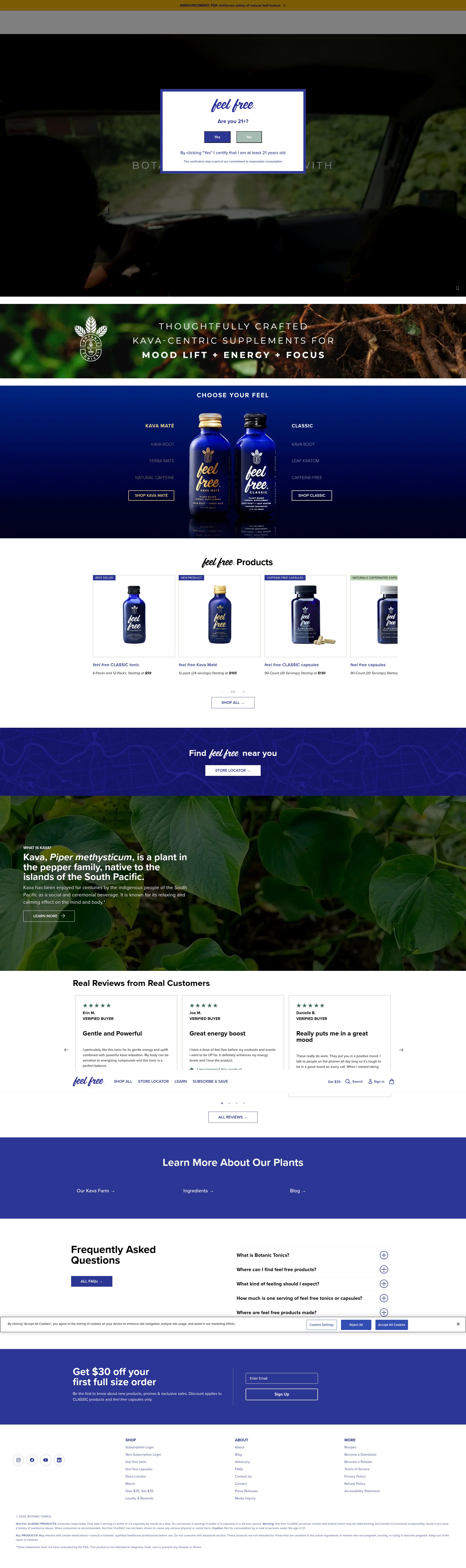Screenshot of botanictonics.com