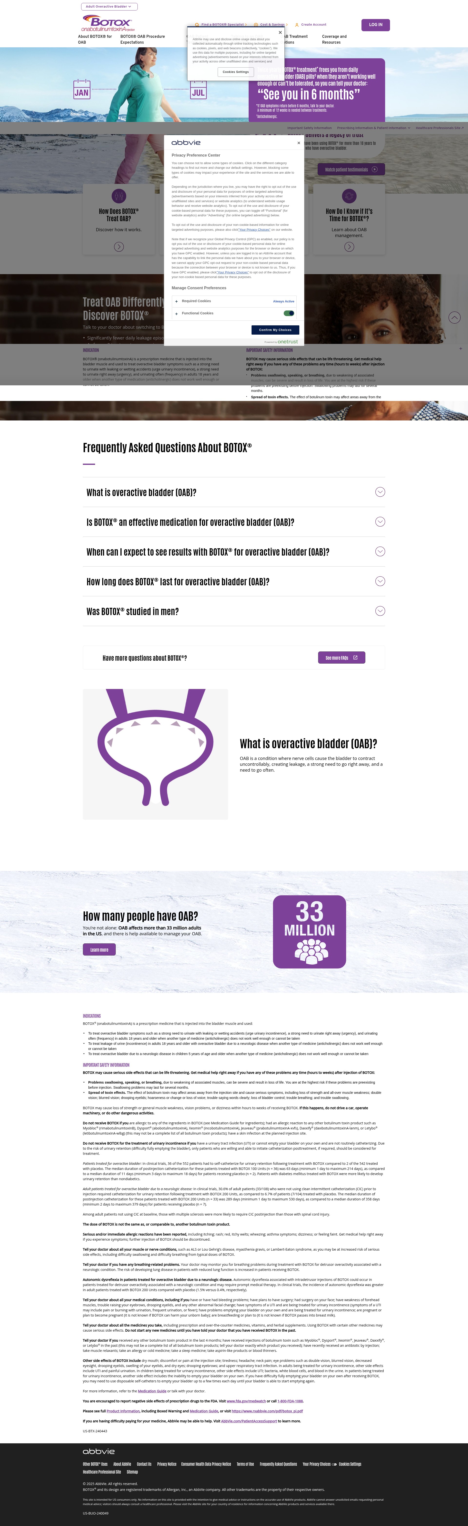 Screenshot of botoxforoab.com