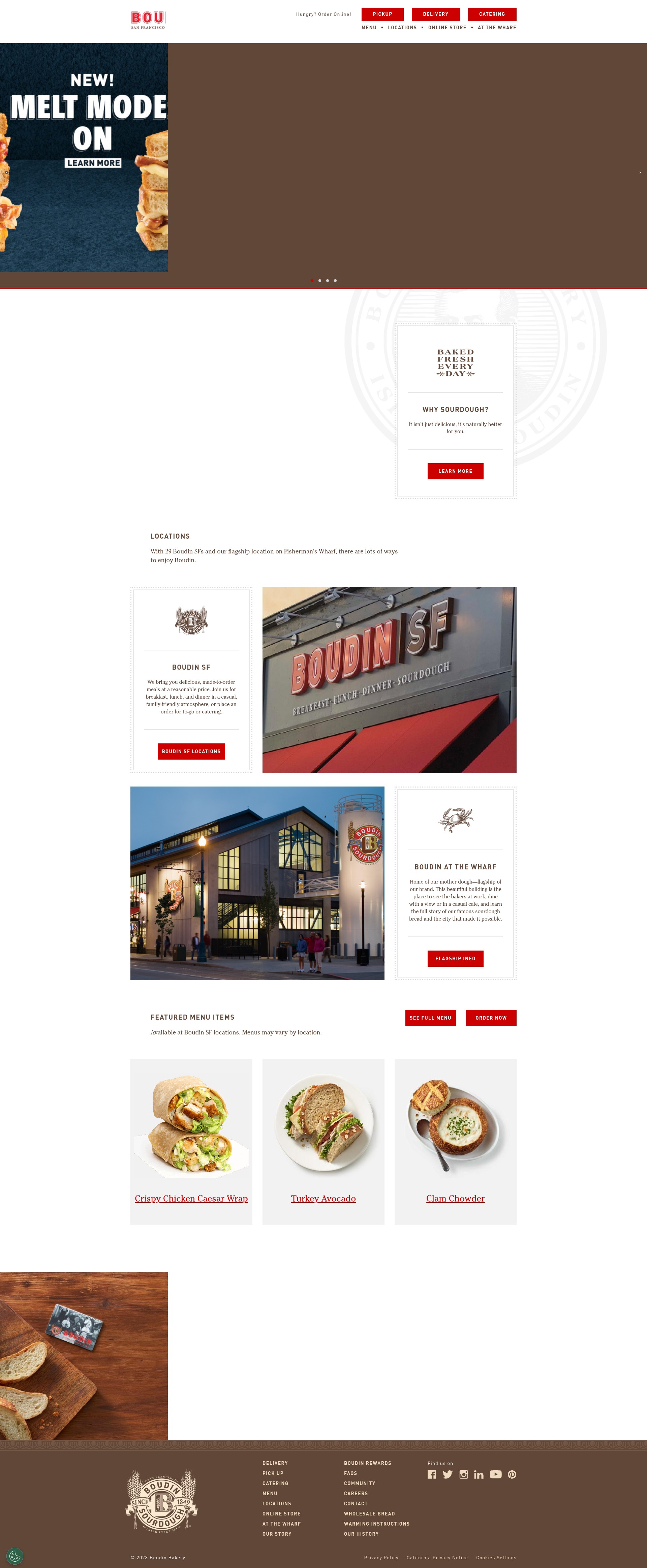 Screenshot of boudinbakery.com