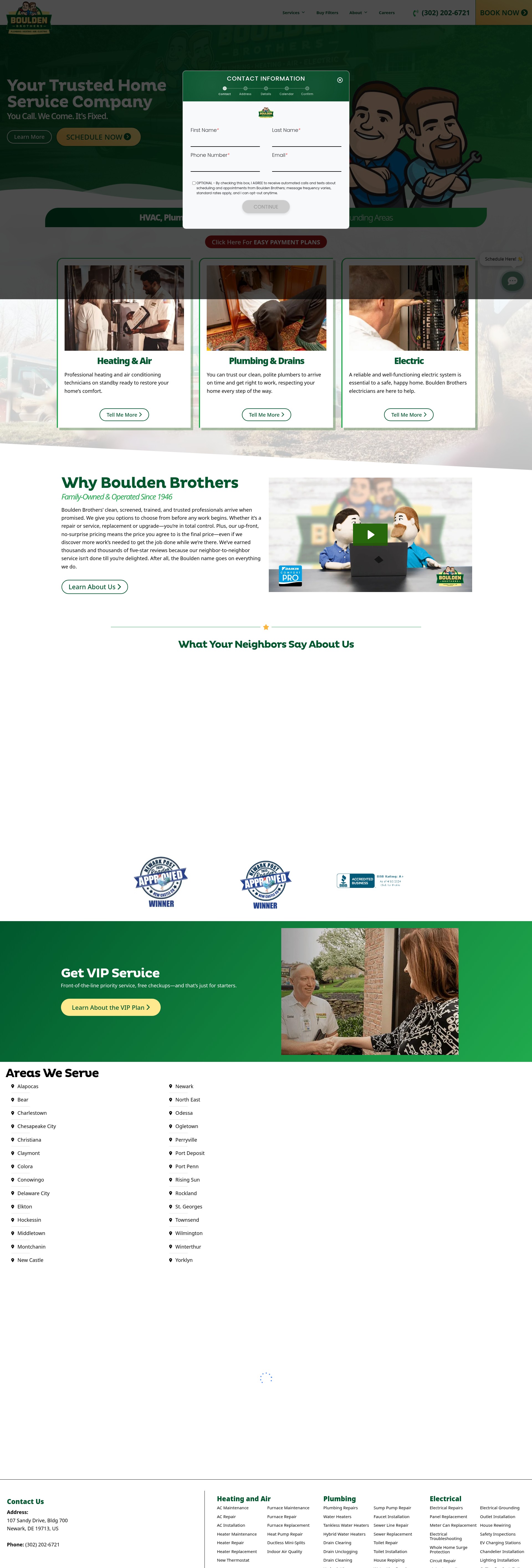 Screenshot of bouldenbrothers.com
