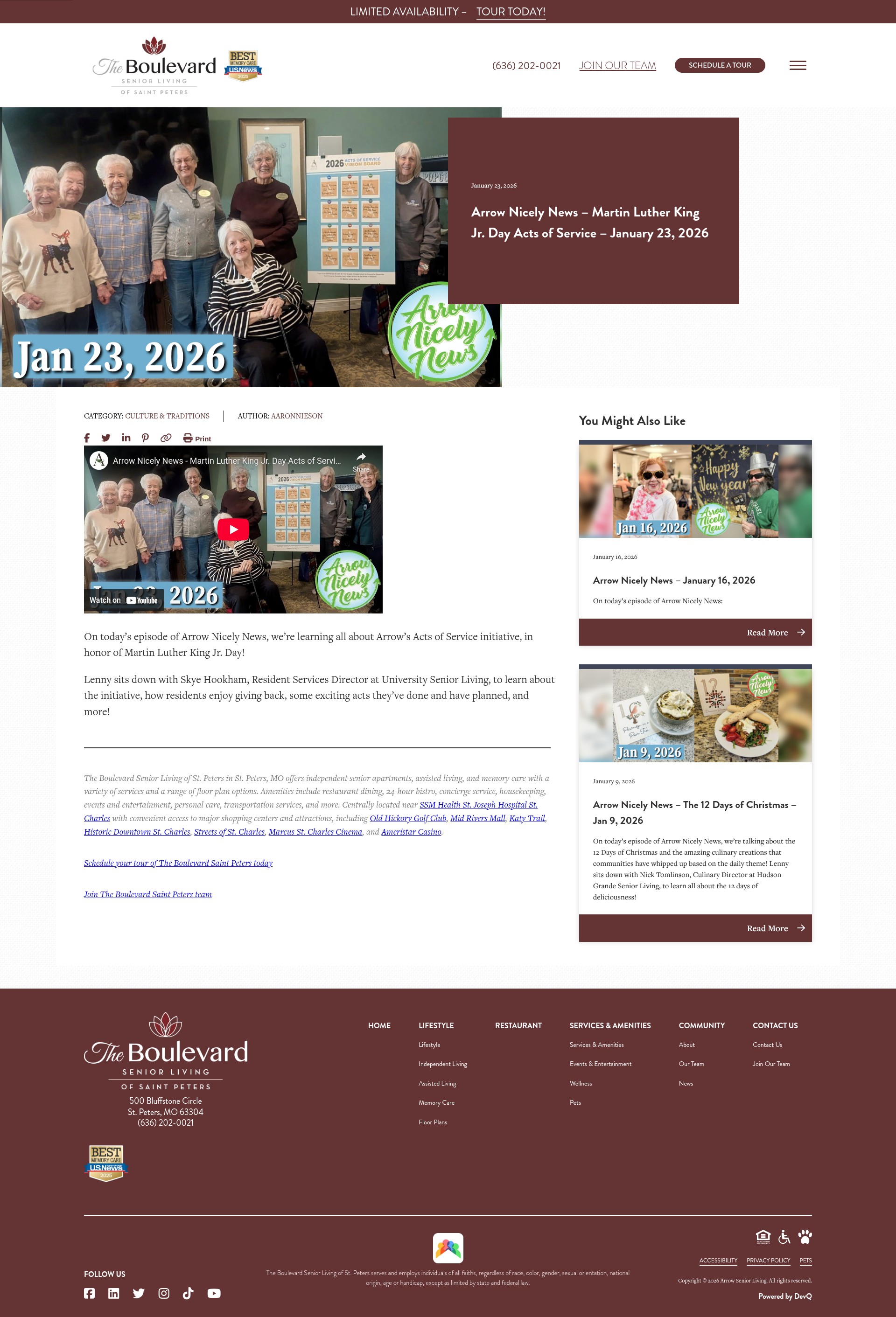 Screenshot of boulevardstpeters.com