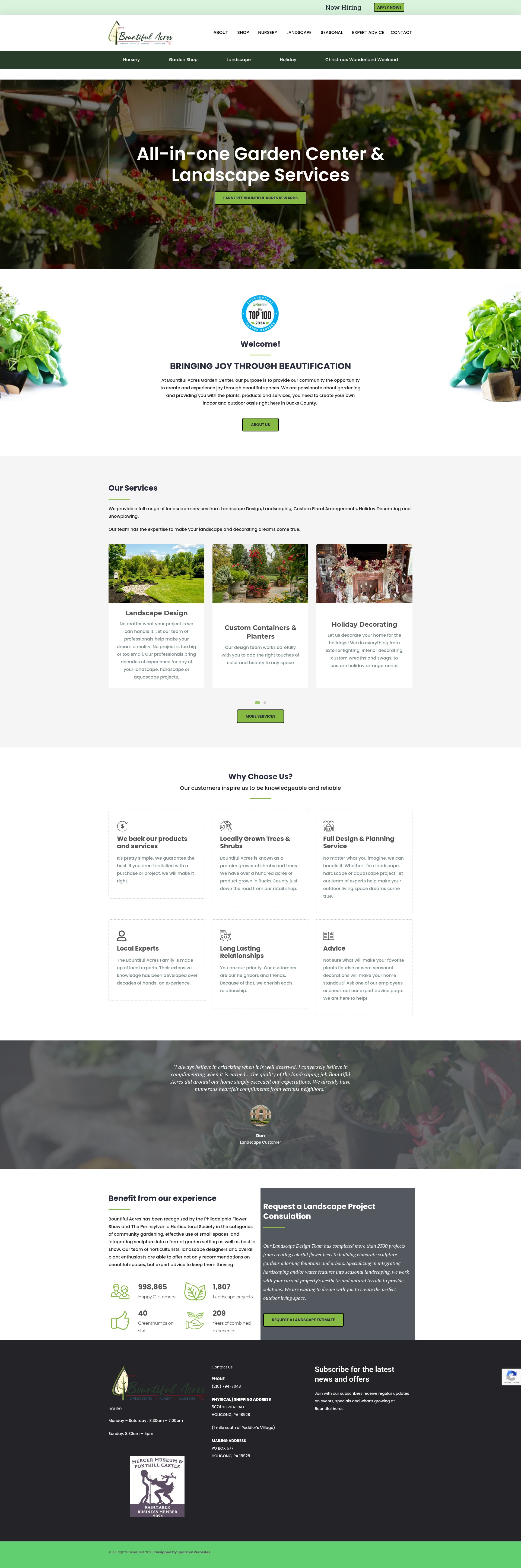 Screenshot of bountifulacres.com