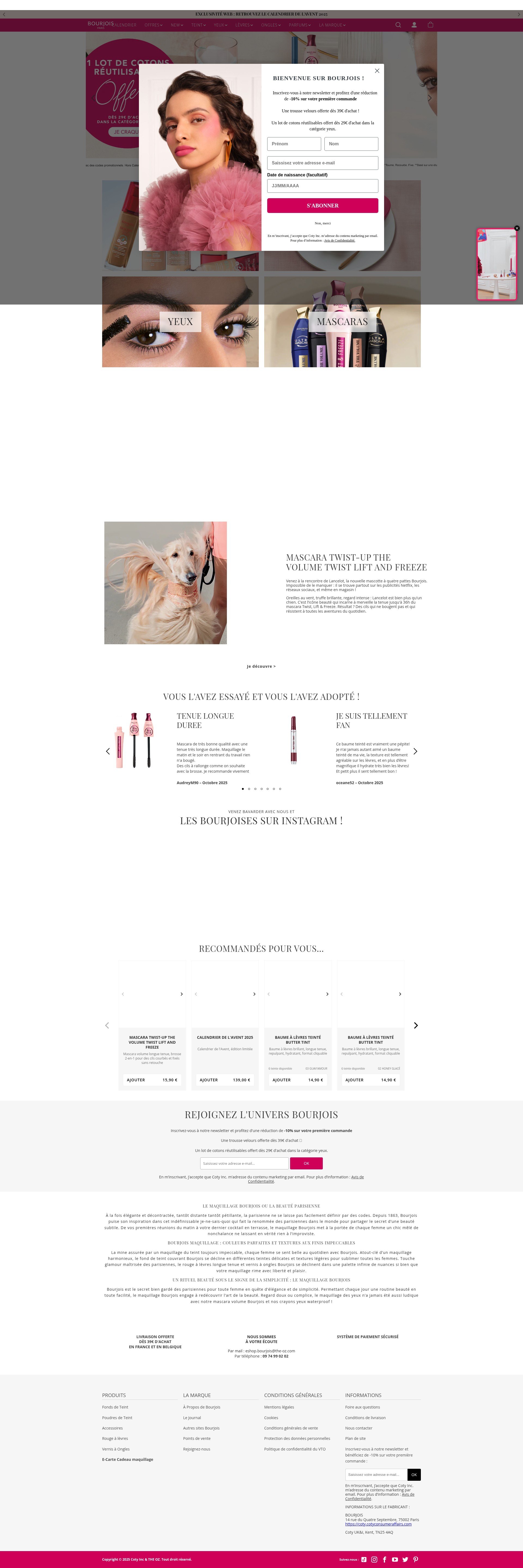 Screenshot of bourjois.com