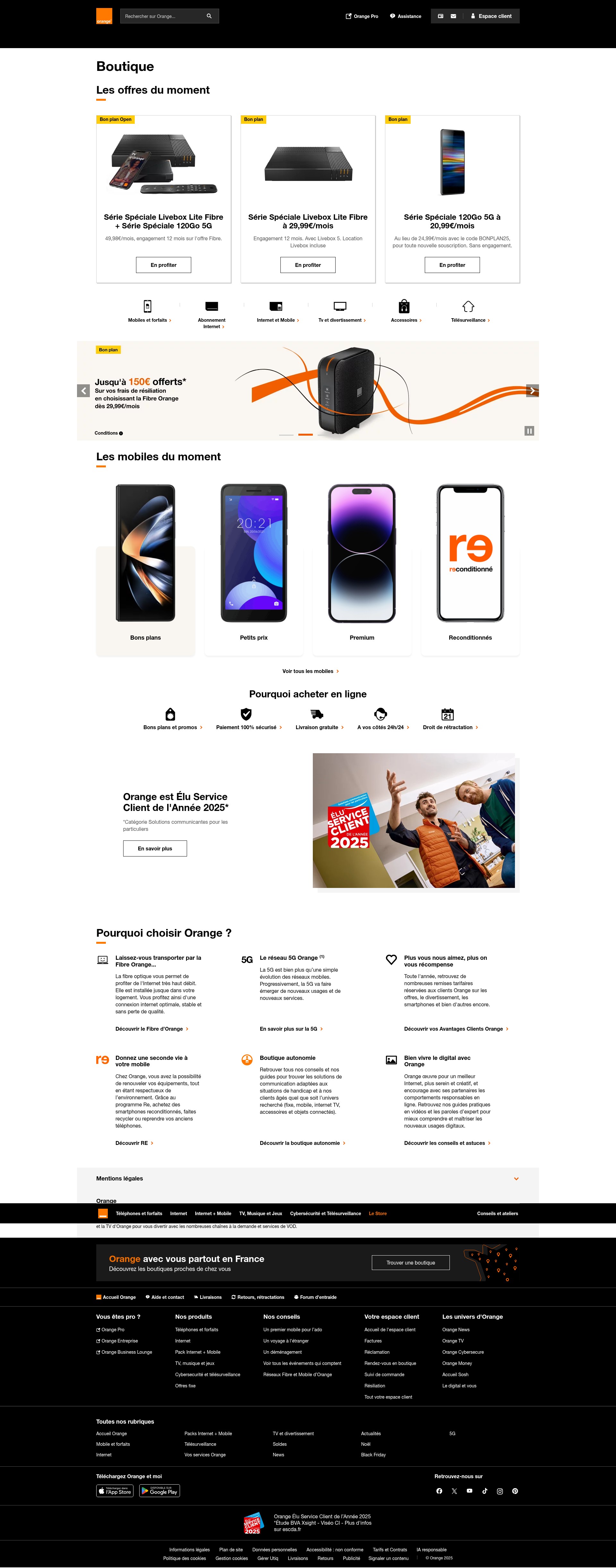 Screenshot of boutique.orange.fr