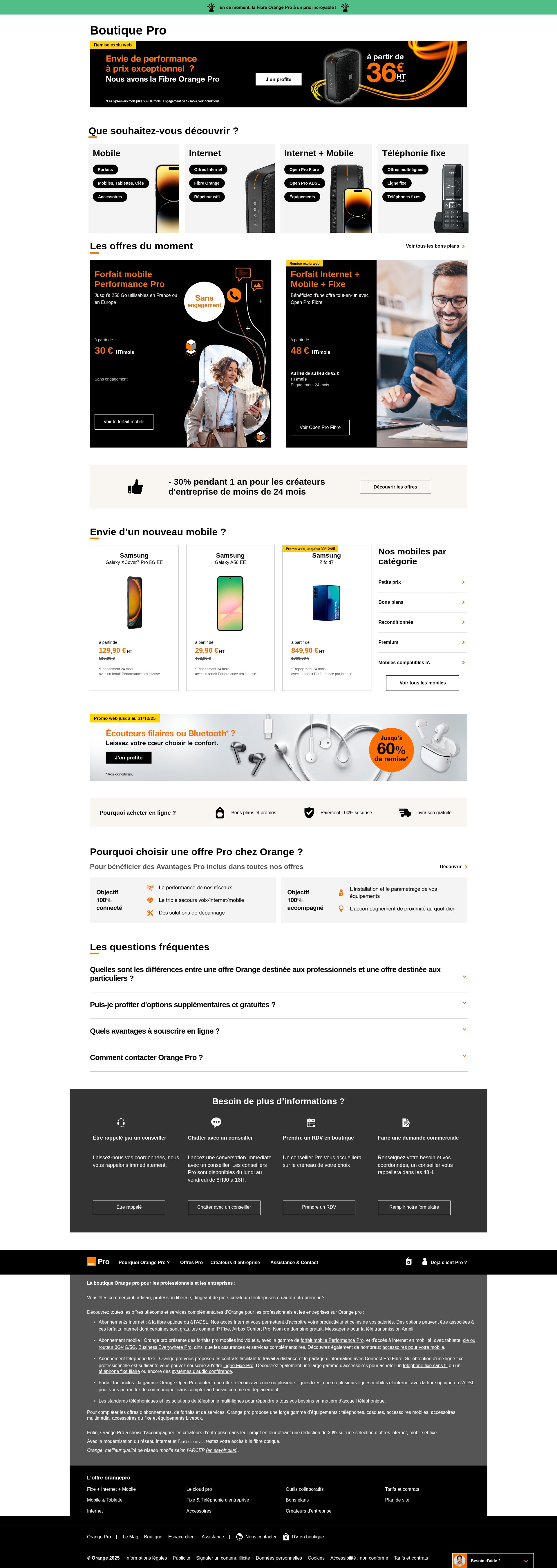 Screenshot of boutiquepro.orange.fr