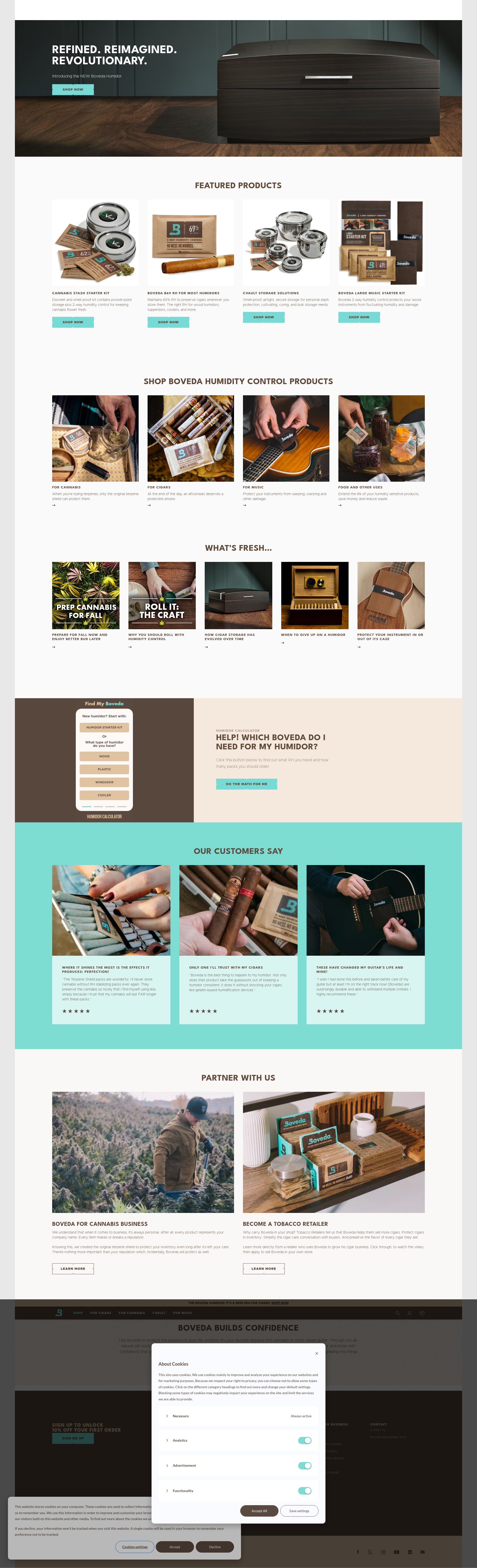 Screenshot of bovedainc.com