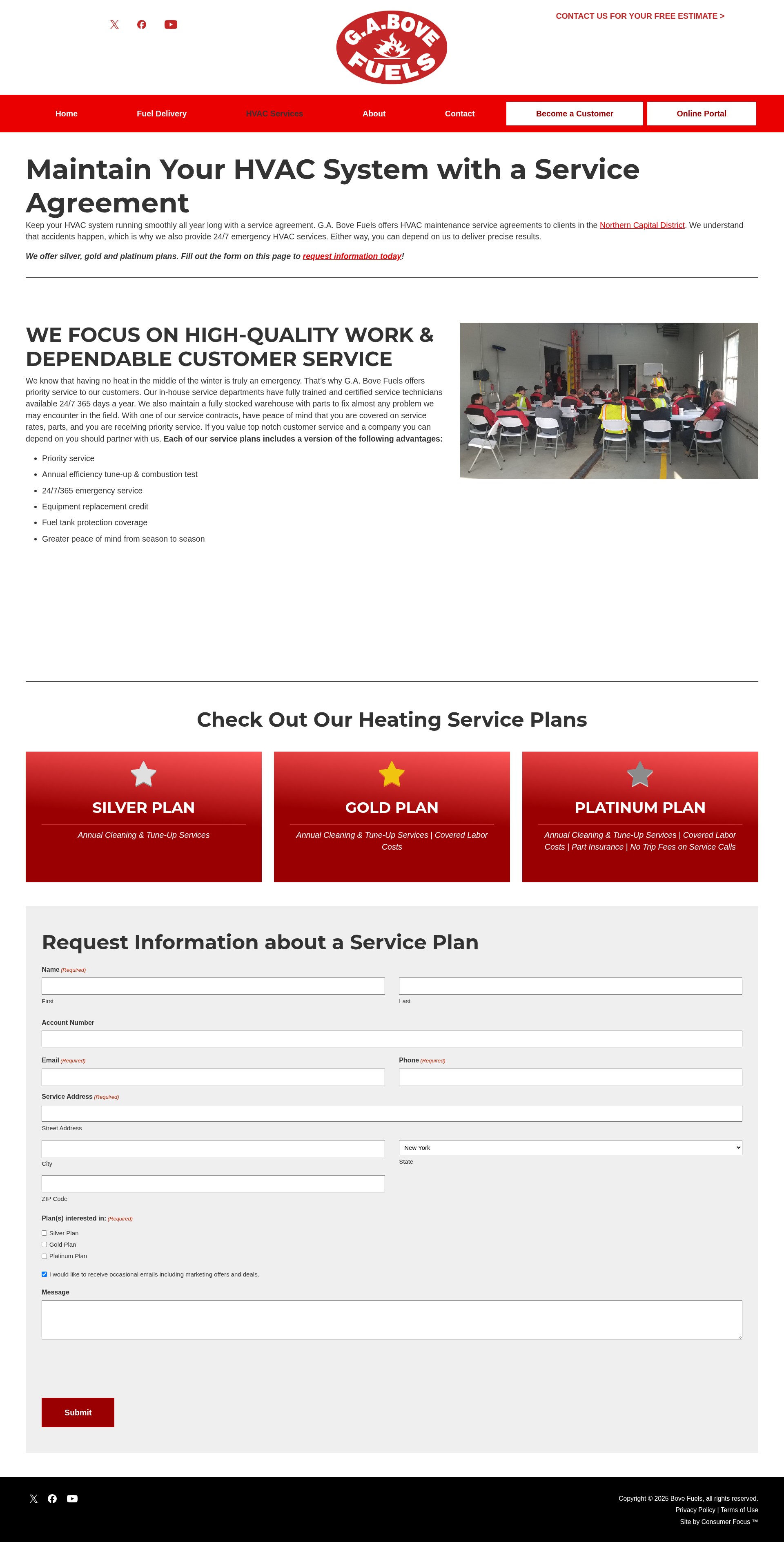 Screenshot of bovefuels.com