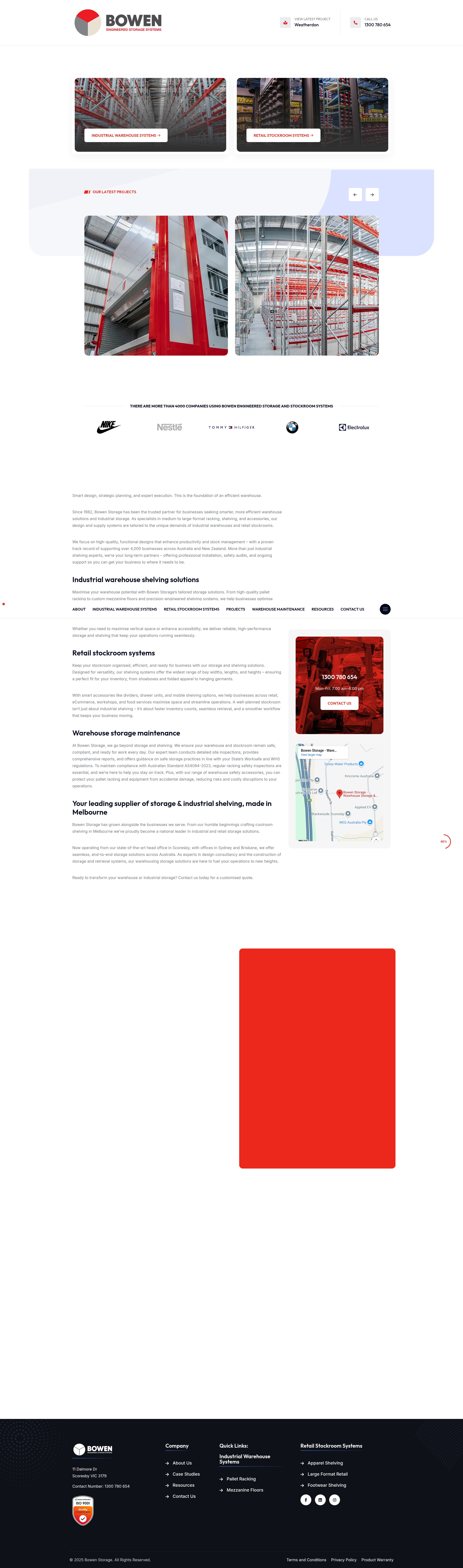 Screenshot of bowenstorage.com.au