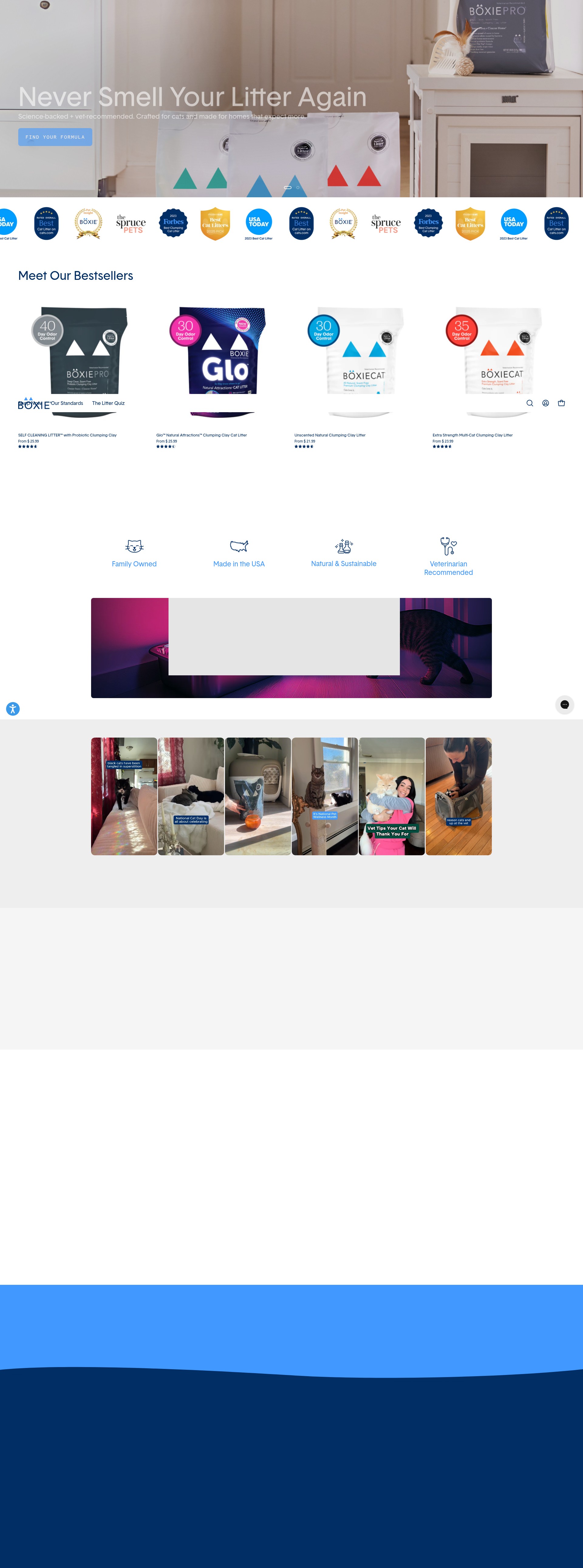 Screenshot of boxiecat.com