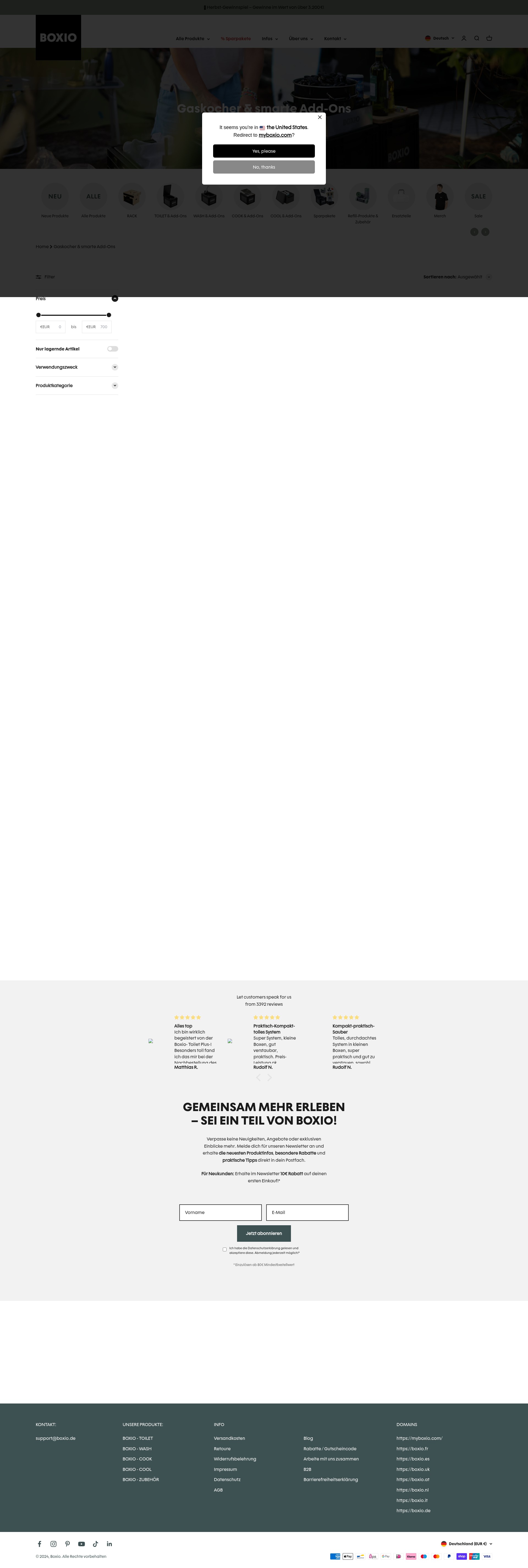 Screenshot of boxio.de