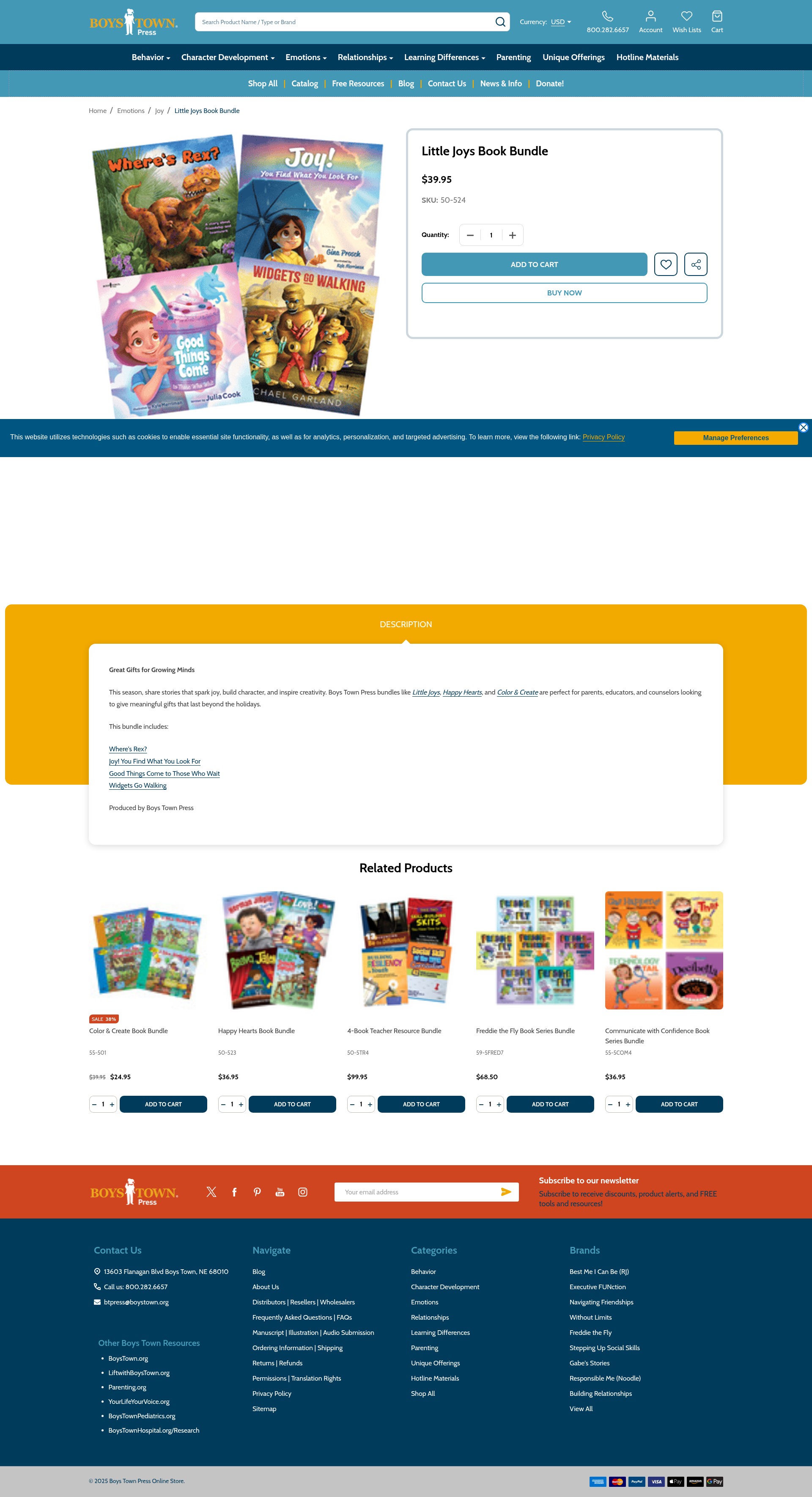 Screenshot of boystownpress.org
