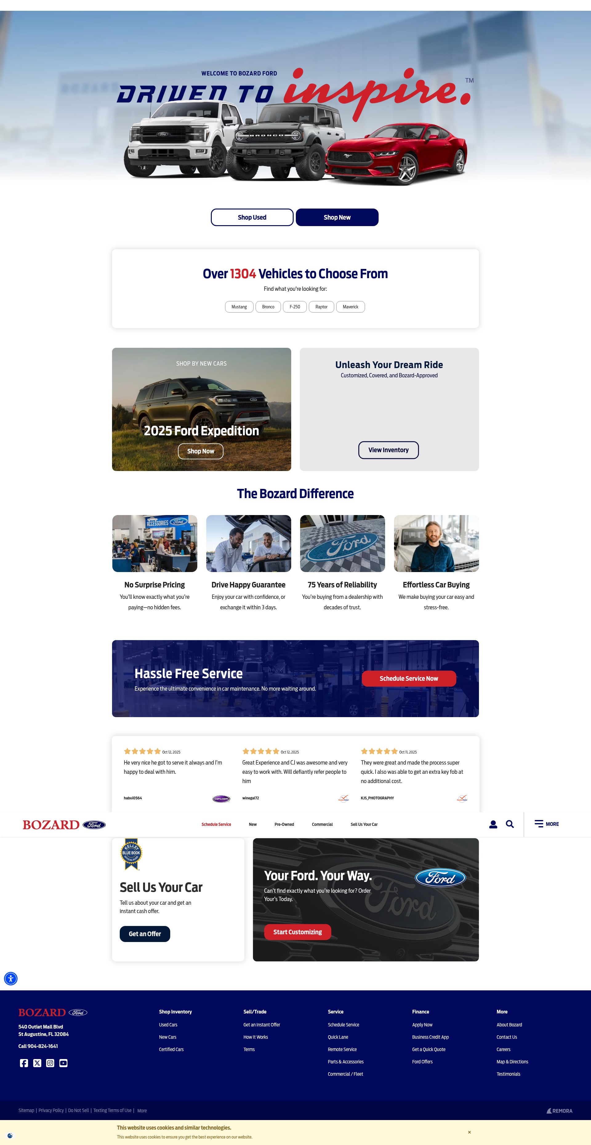 Screenshot of bozardford.com