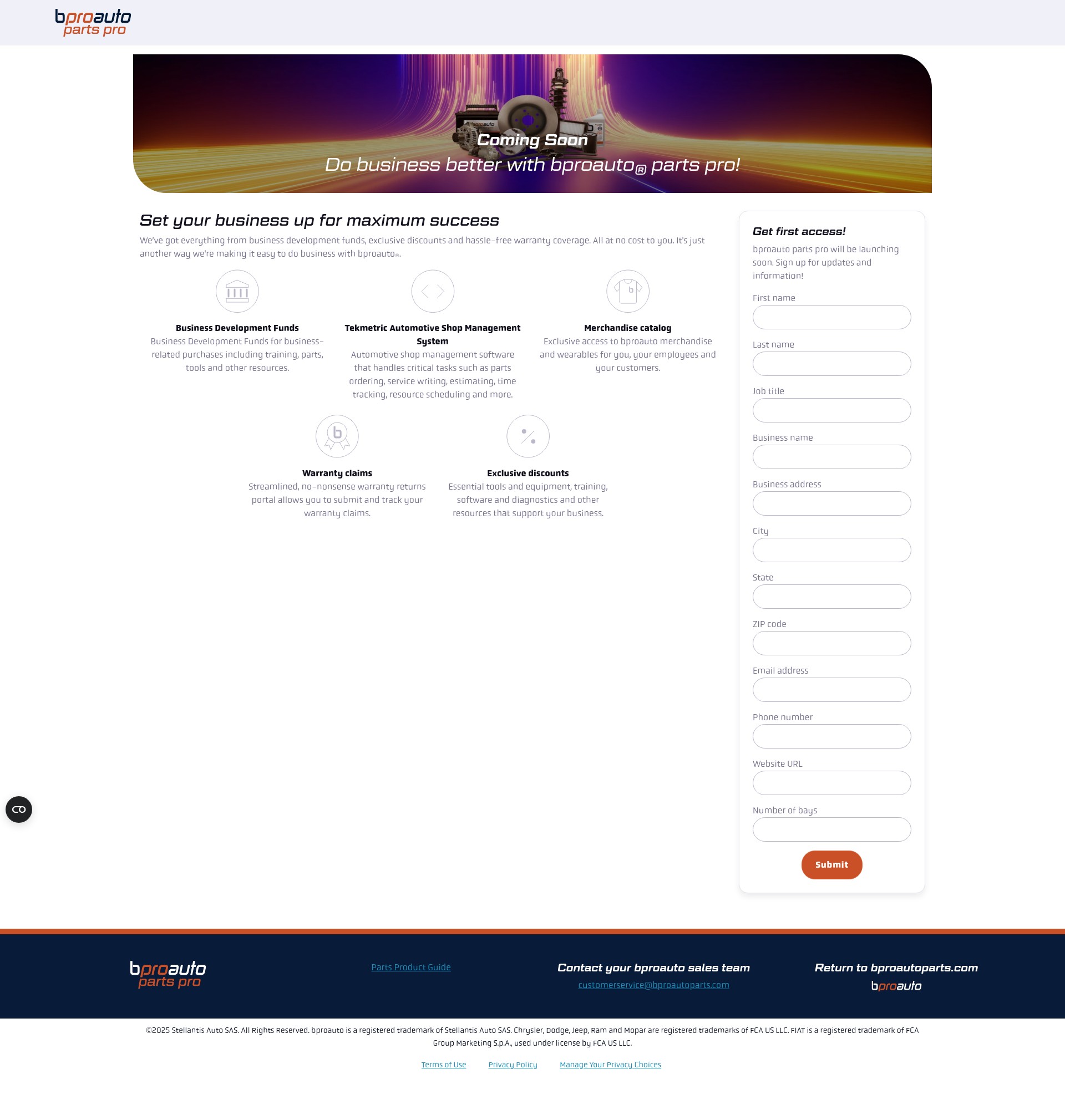Screenshot of bproautoparts.com