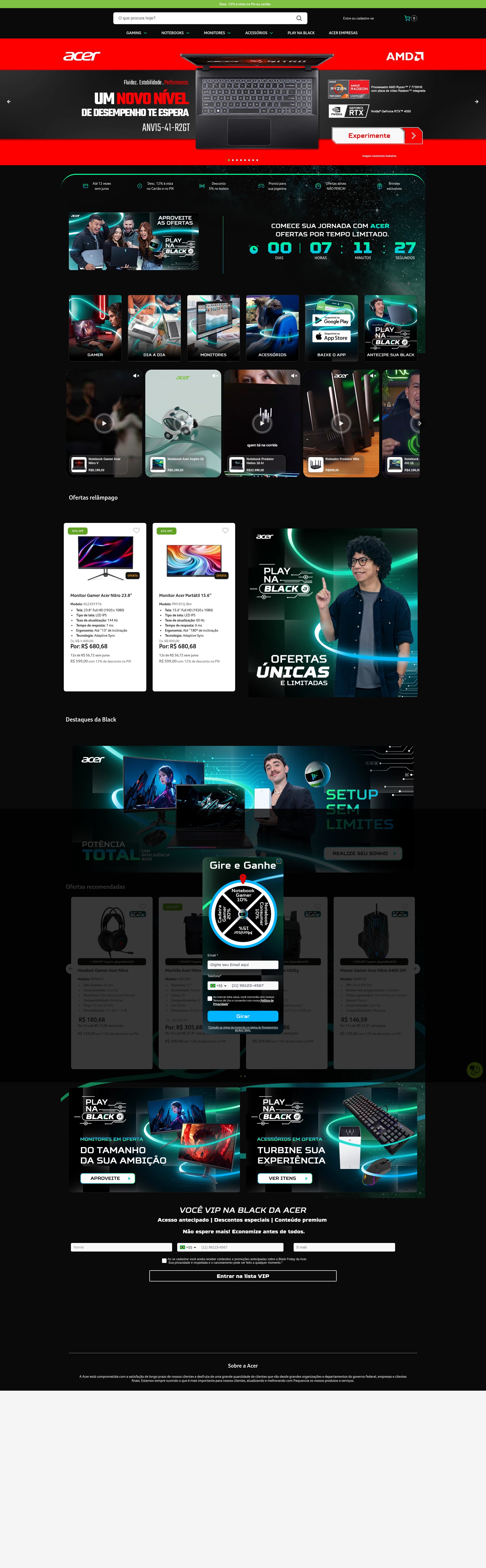 Screenshot of br-store.acer.com