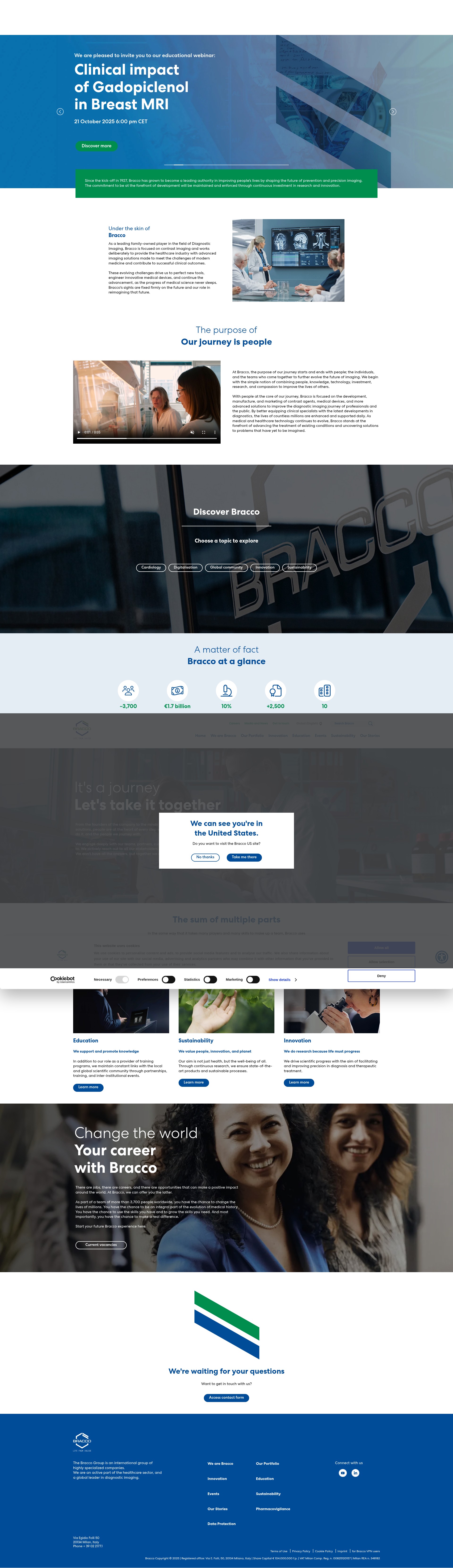 Screenshot of bracco.com